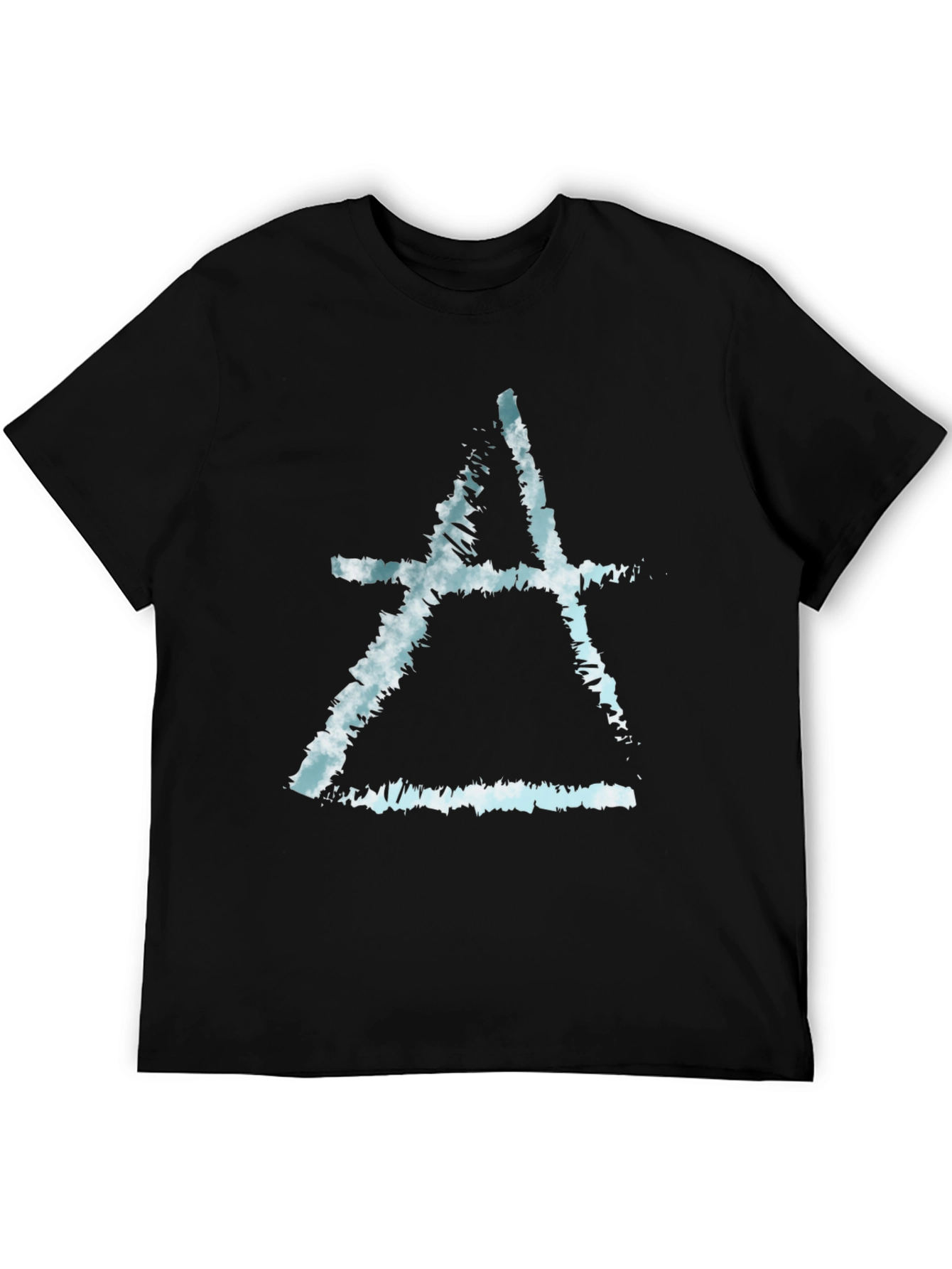 Abstract Symbol Tee - Black Cotton Blend T-Shirt