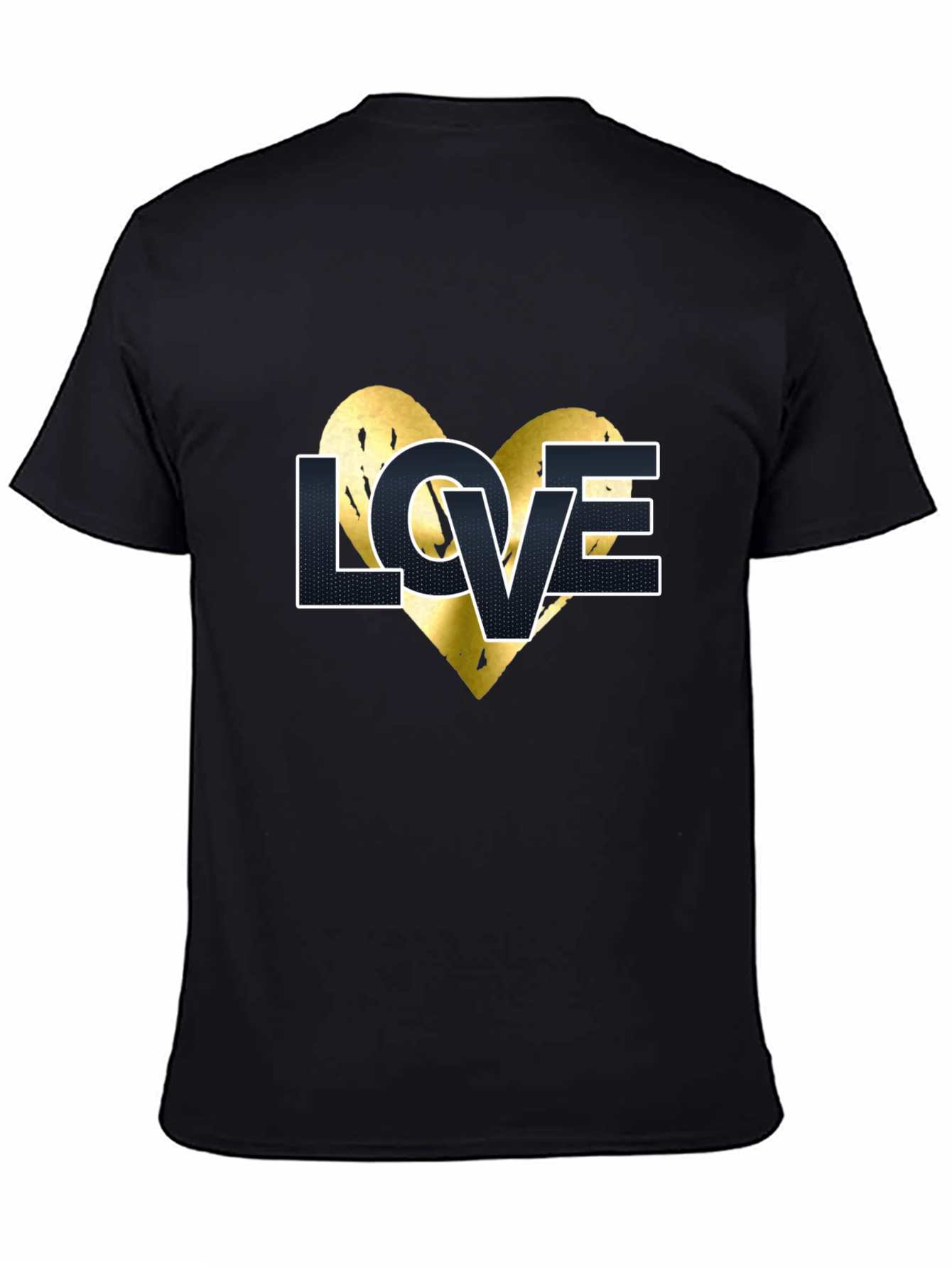 LOVE Heart Graphic Print Crew Neck T-Shirt