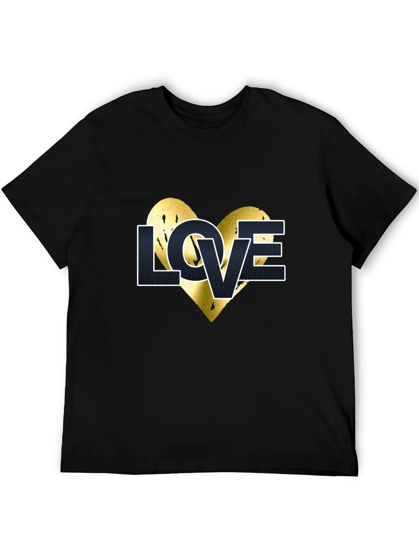 LOVE Heart Graphic Print Crew Neck T-Shirt