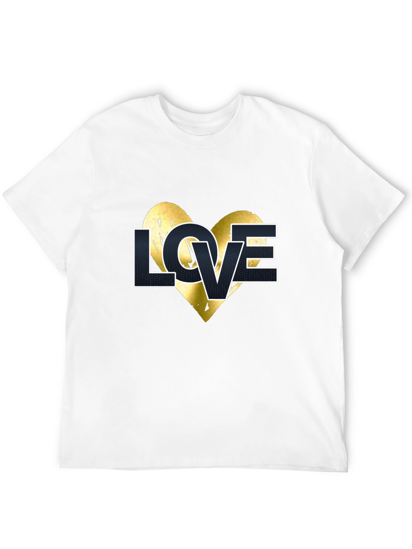 LOVE Heart Graphic Print Crew Neck T-Shirt