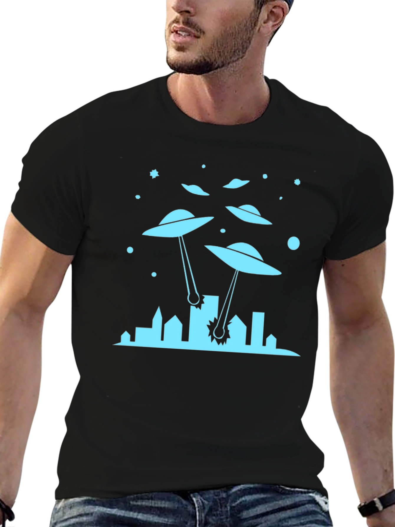 UFO Invasion T-Shirt - Sci-Fi Alien Attack