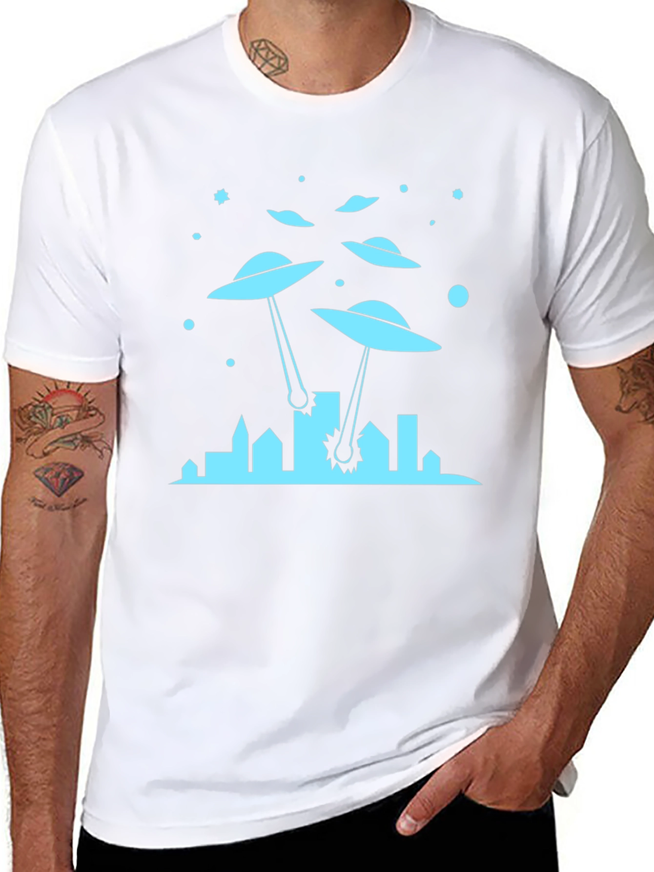 UFO Invasion T-Shirt - Sci-Fi Alien Attack