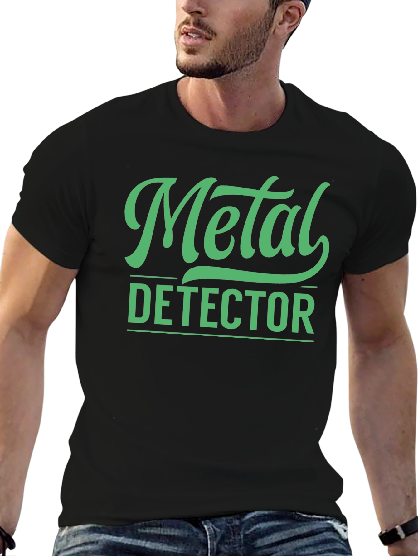 Metal Detector Graphic Tee - Black