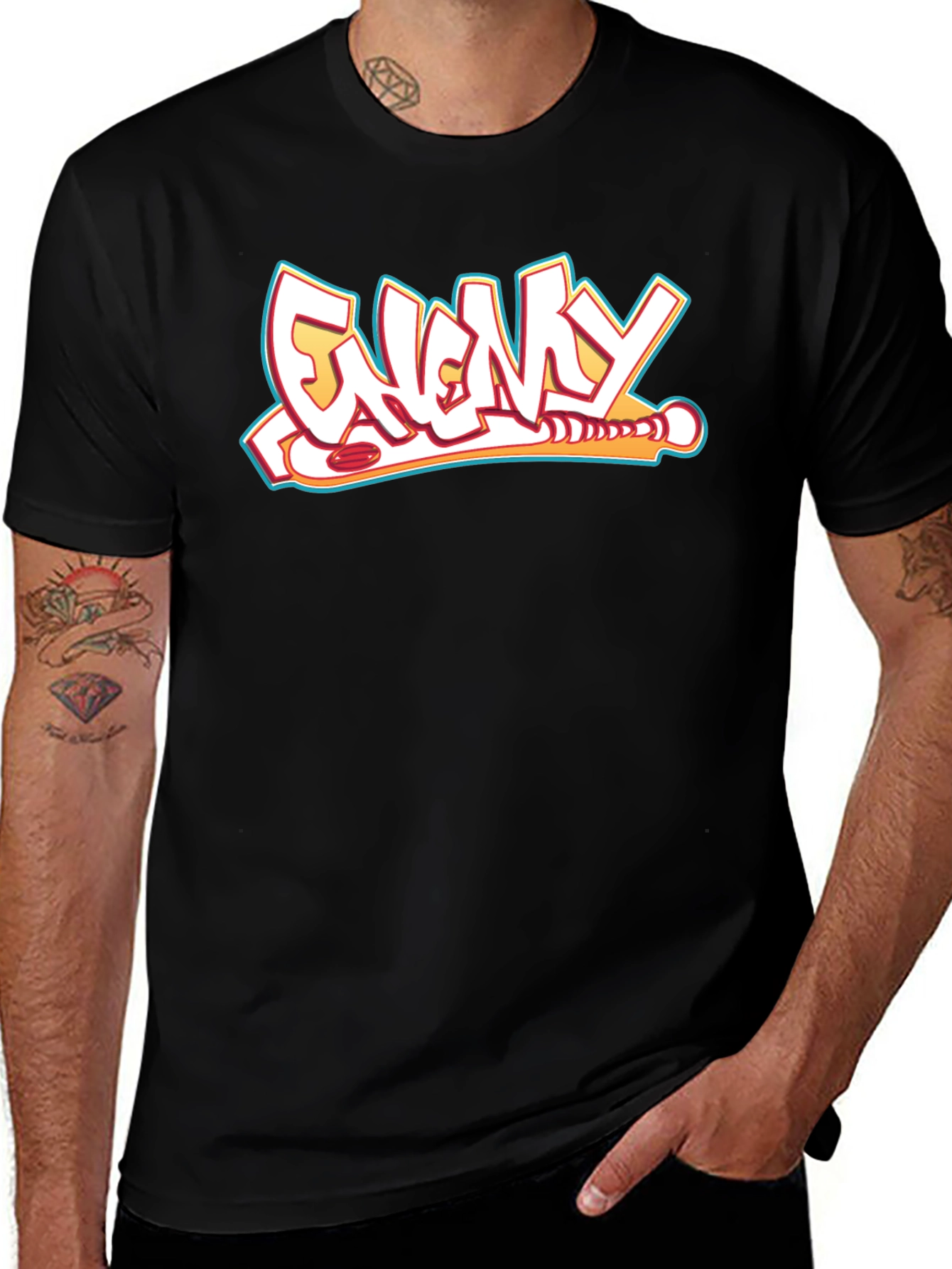 Enemy Graffiti Style T-Shirt