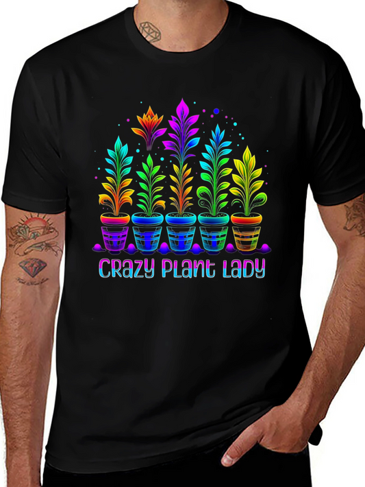 Crazy Plant Lady T-Shirt Floral Graphic Tee