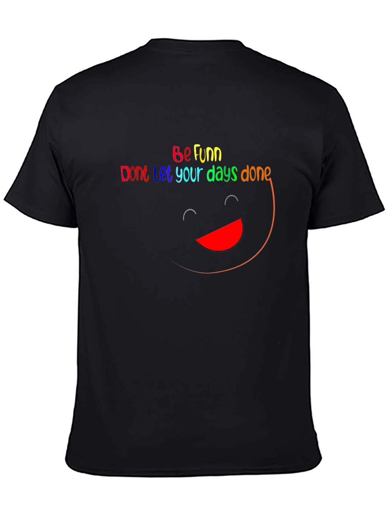 Be Funn Graphic Tee - Black Cotton T-Shirt