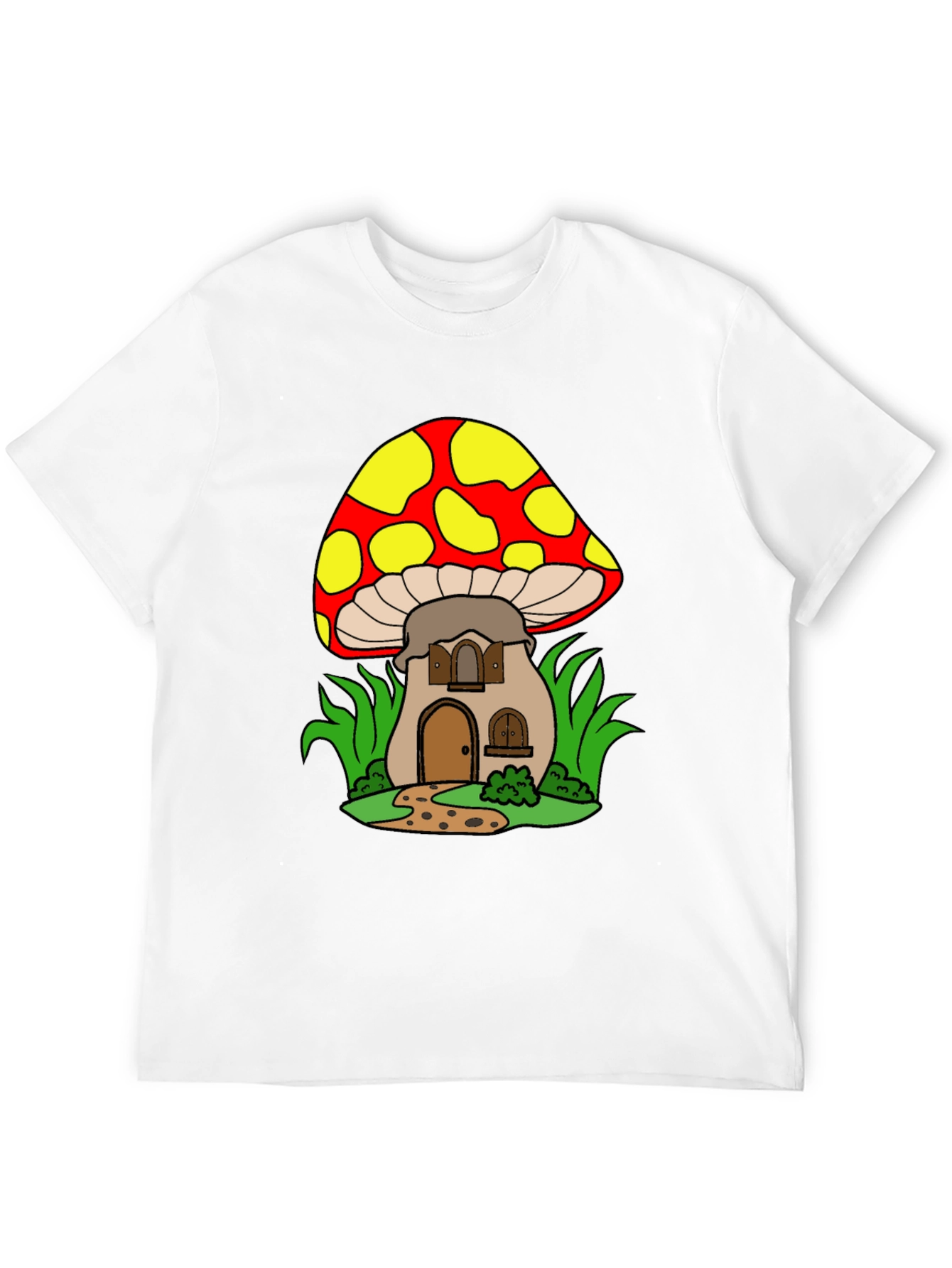Mushroom House Graphic Tee - Whimsical Design