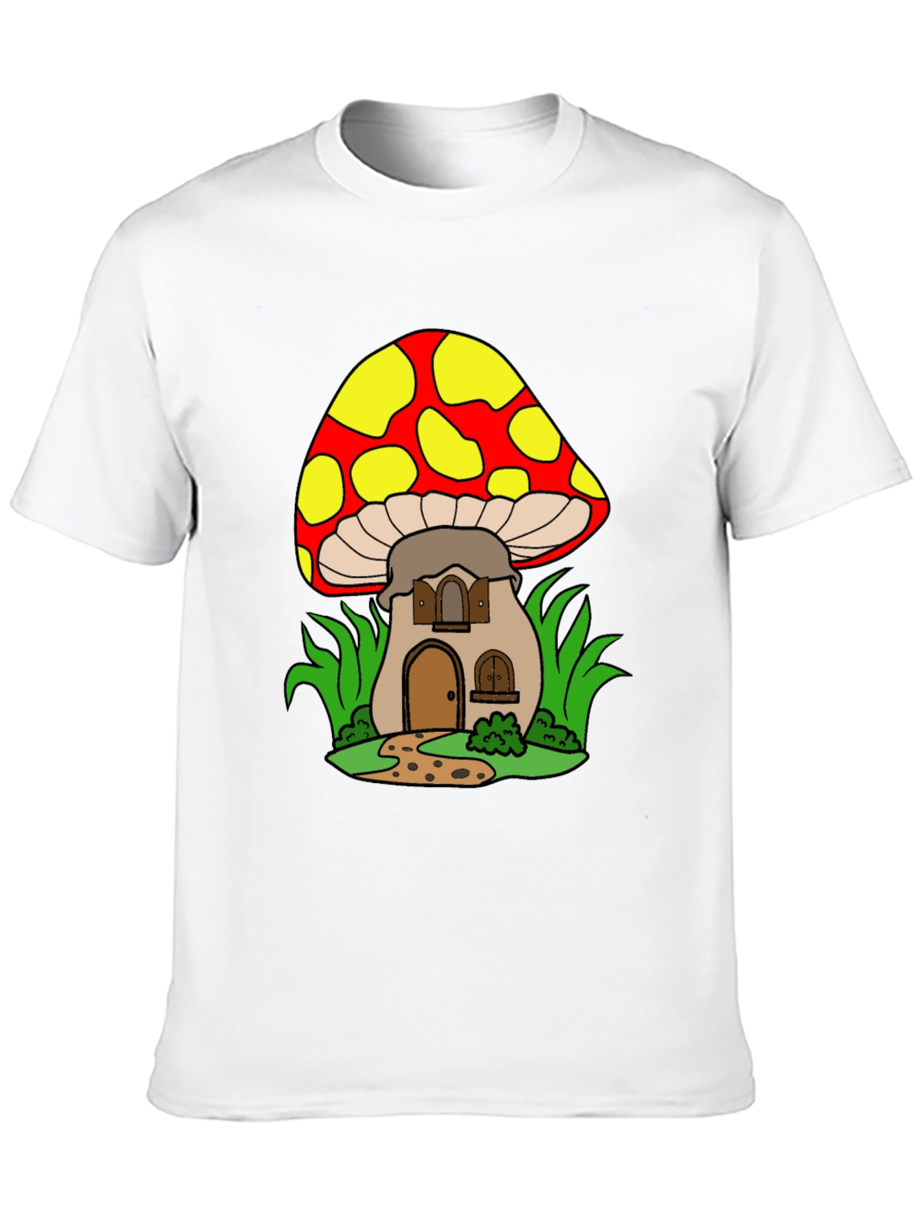 Mushroom House Graphic Tee - Whimsical Design