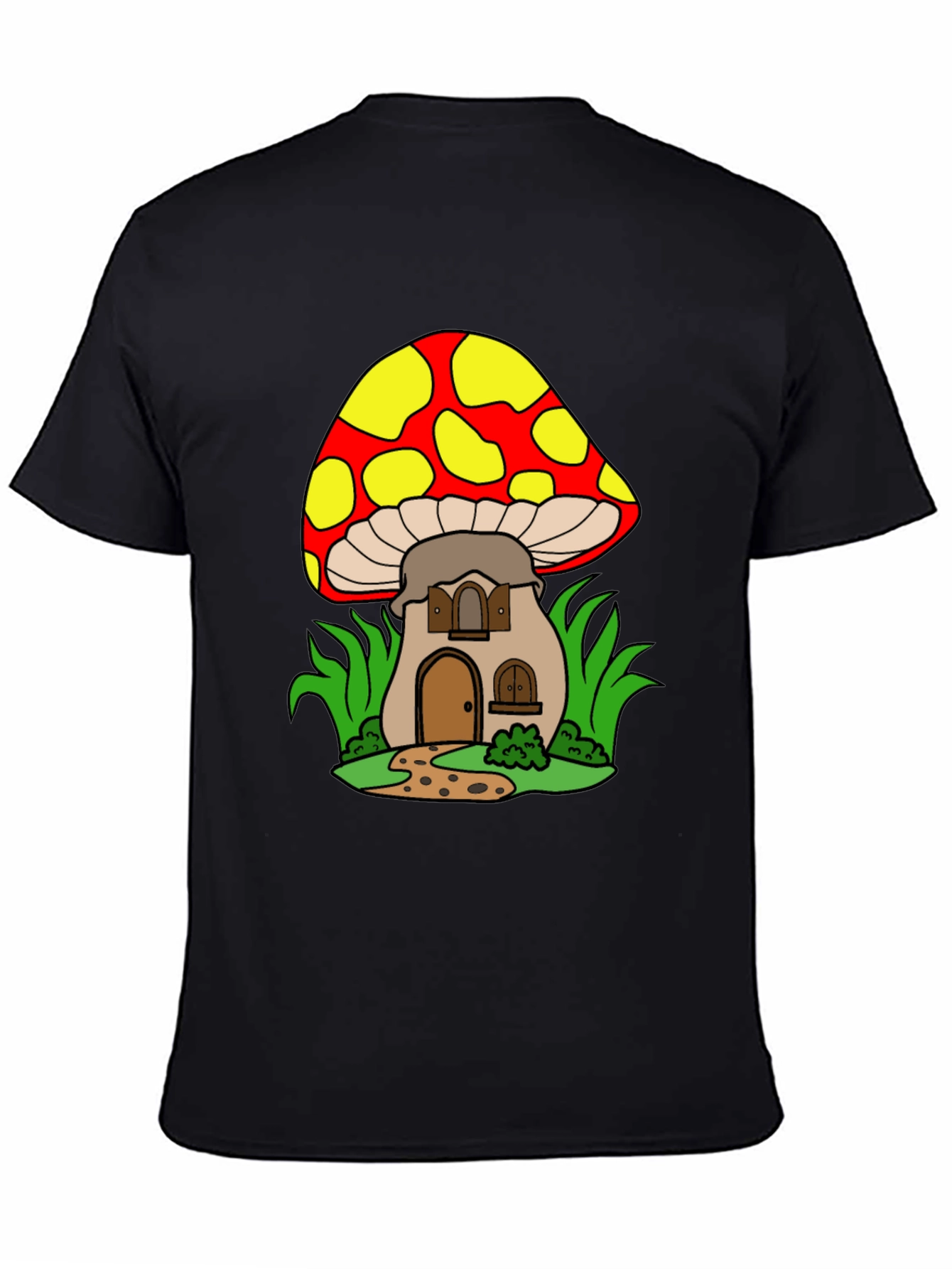 Mushroom House Graphic Tee - Whimsical Design