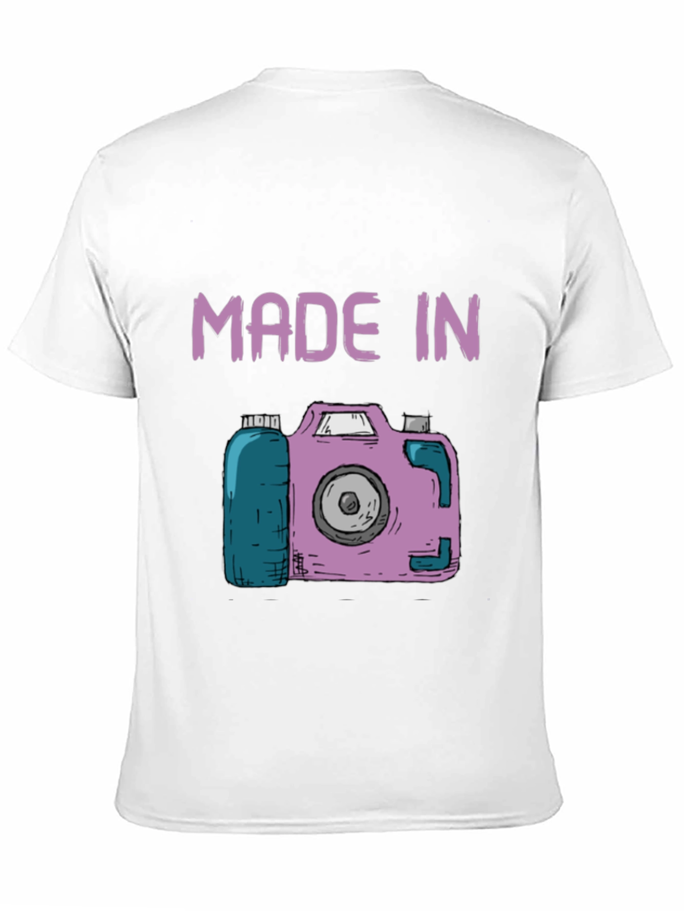 Funny Made In Camera Black Graphic Tee