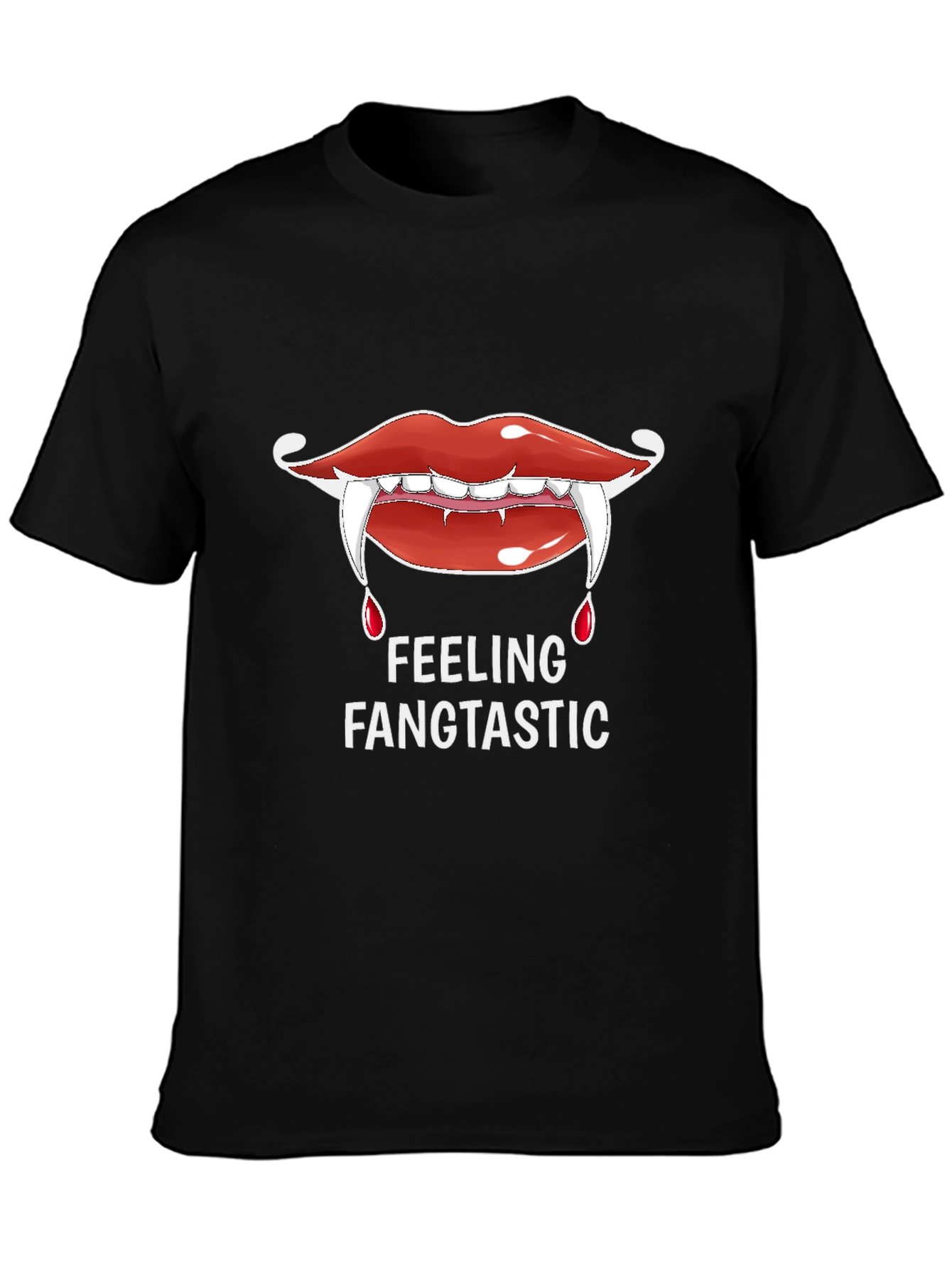 Fangtastic Vampire Lips Graphic T-Shirt