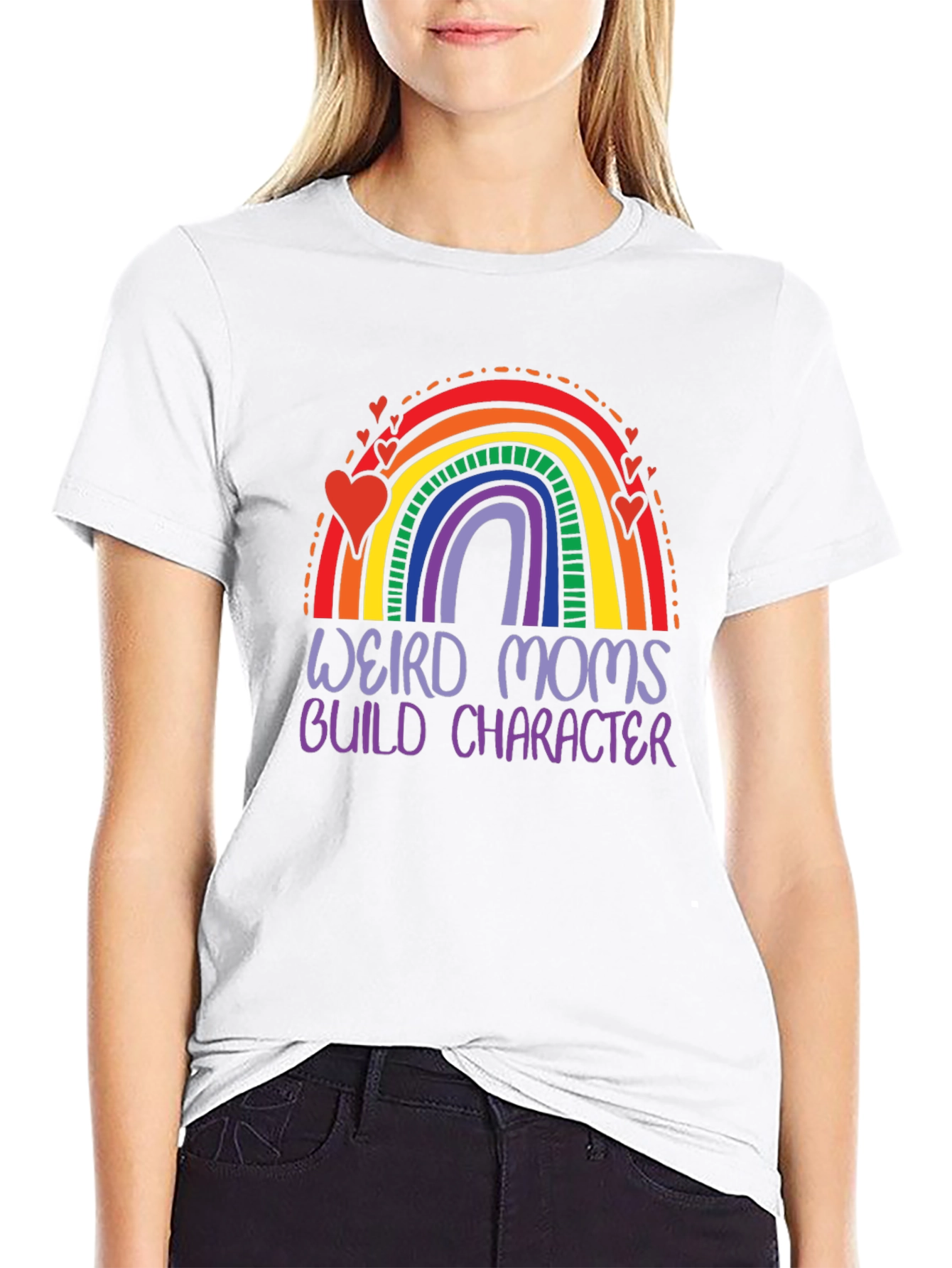Weird Moms Build Character Graphic Tee