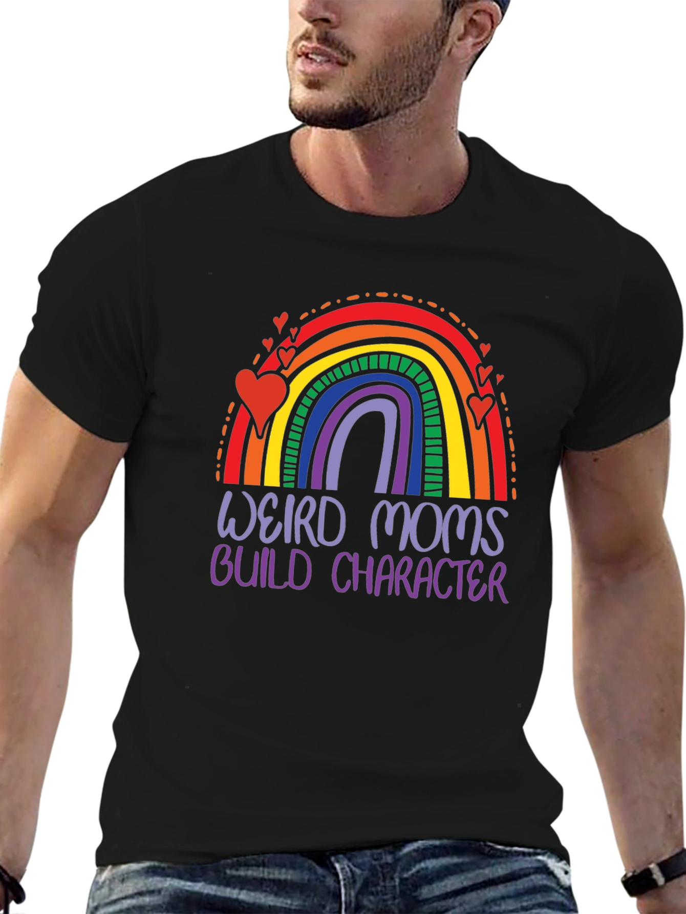 Weird Moms Build Character Graphic Tee
