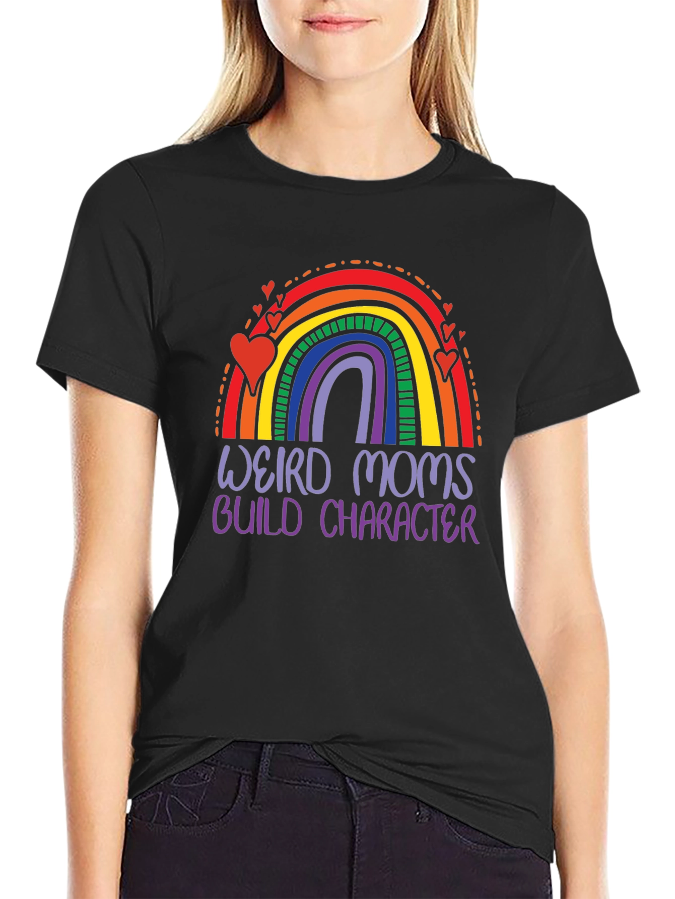 Weird Moms Build Character Graphic Tee