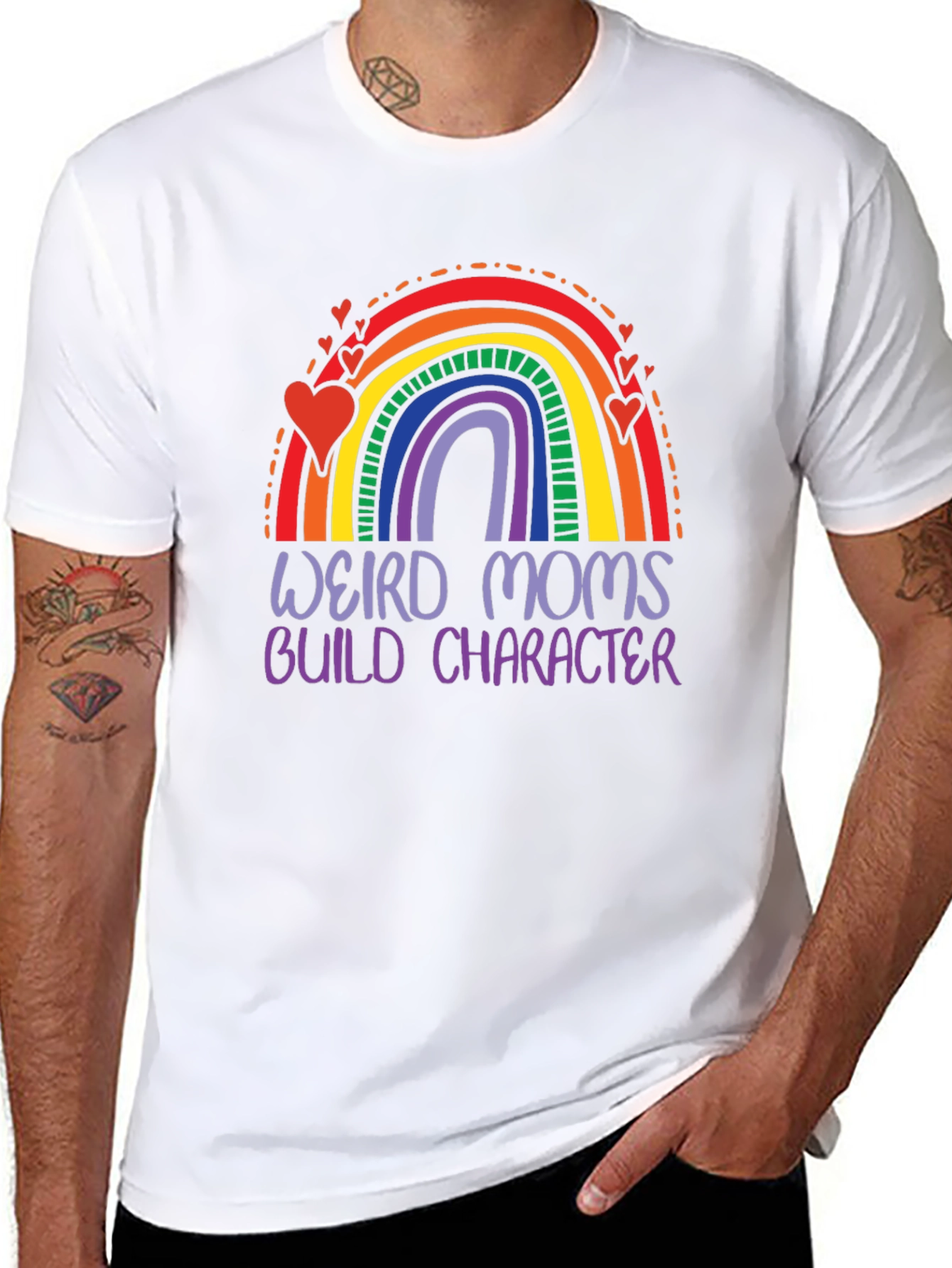 Weird Moms Build Character Graphic Tee