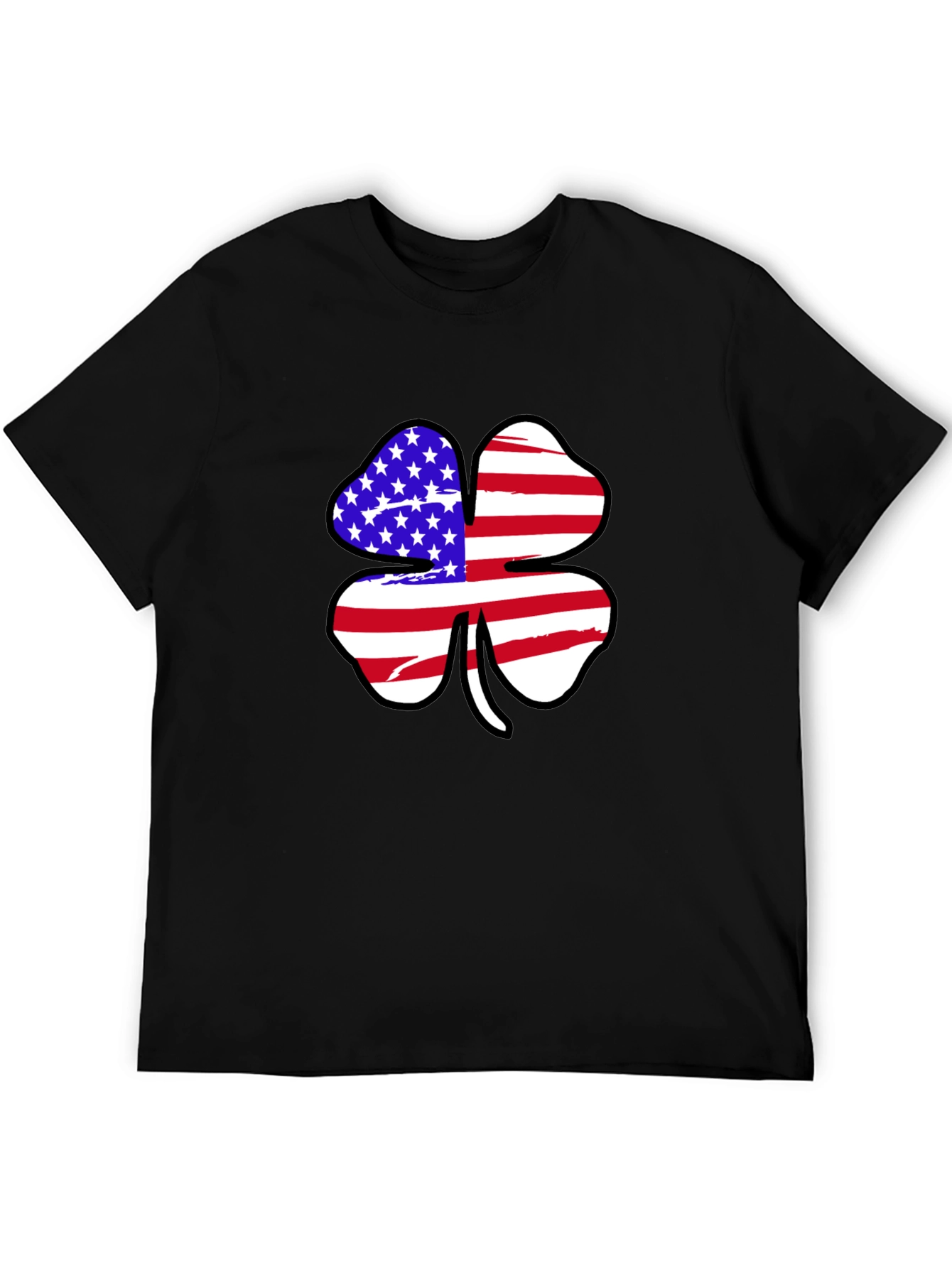 American Flag Shamrock Graphic T-Shirt