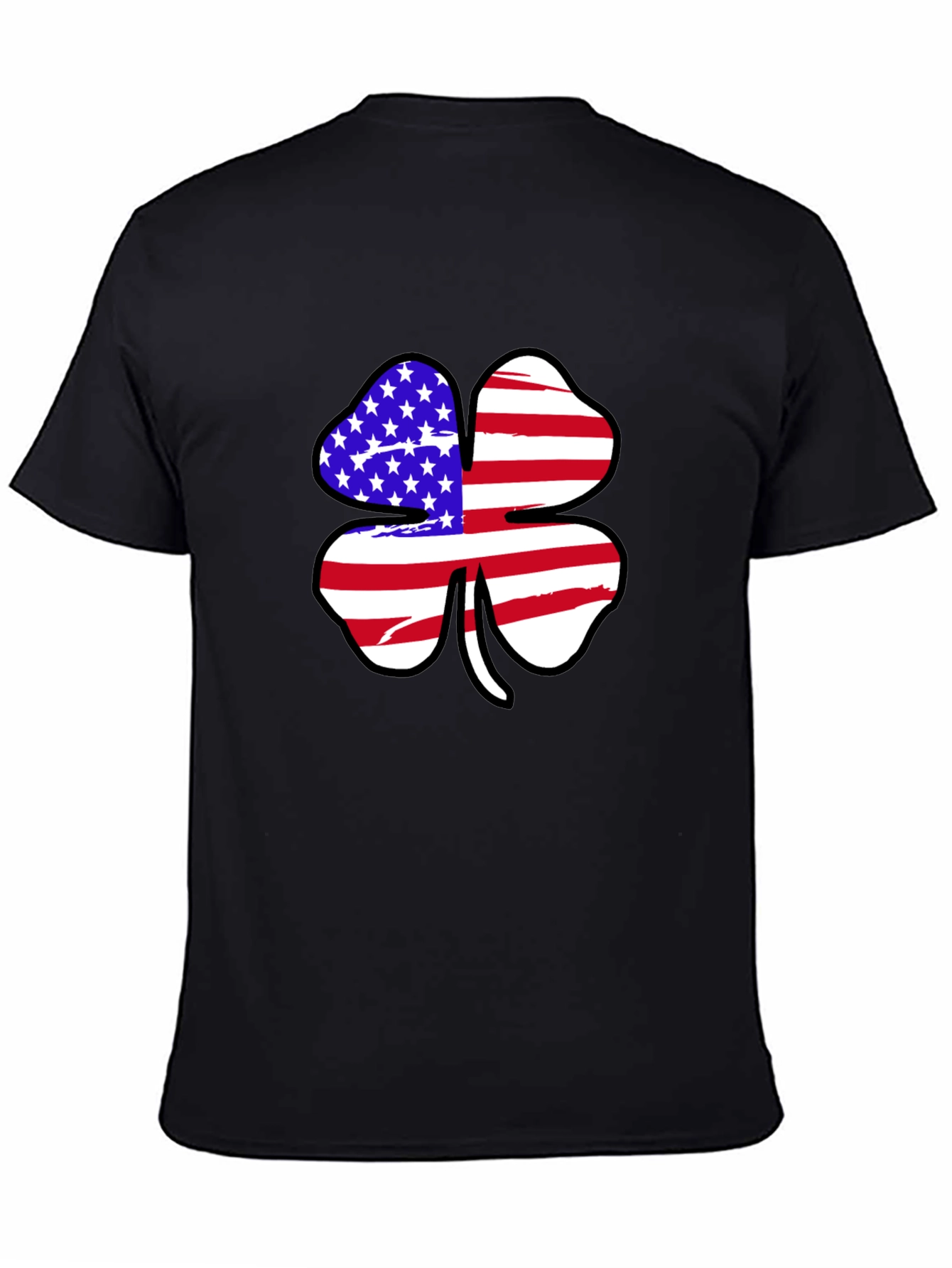 American Flag Shamrock Graphic T-Shirt