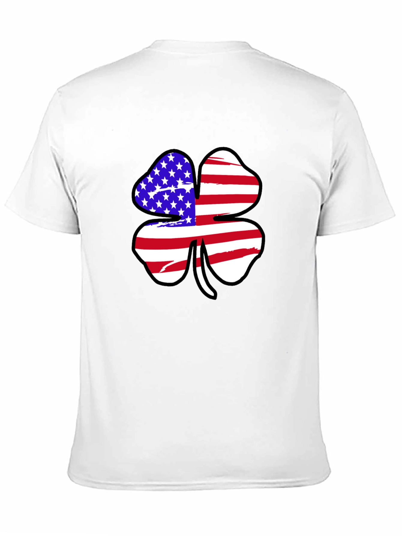 American Flag Shamrock Graphic T-Shirt