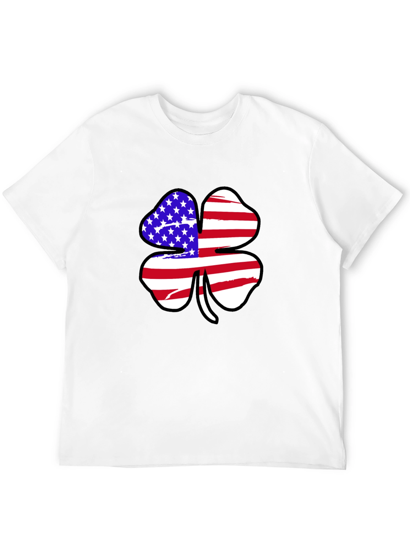 American Flag Shamrock Graphic T-Shirt