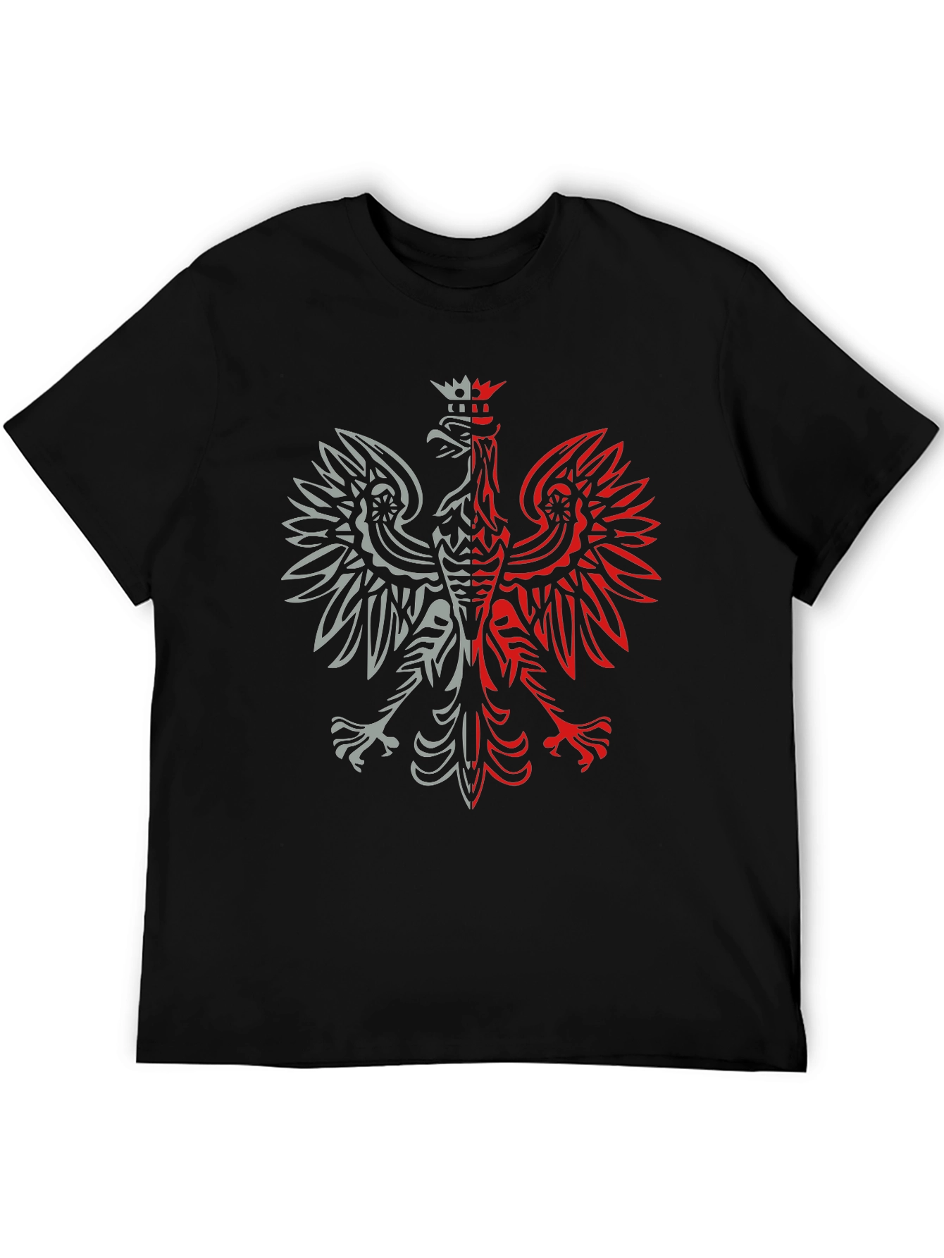 Polish Eagle Graphic Tee - Black Patriotic Shirt