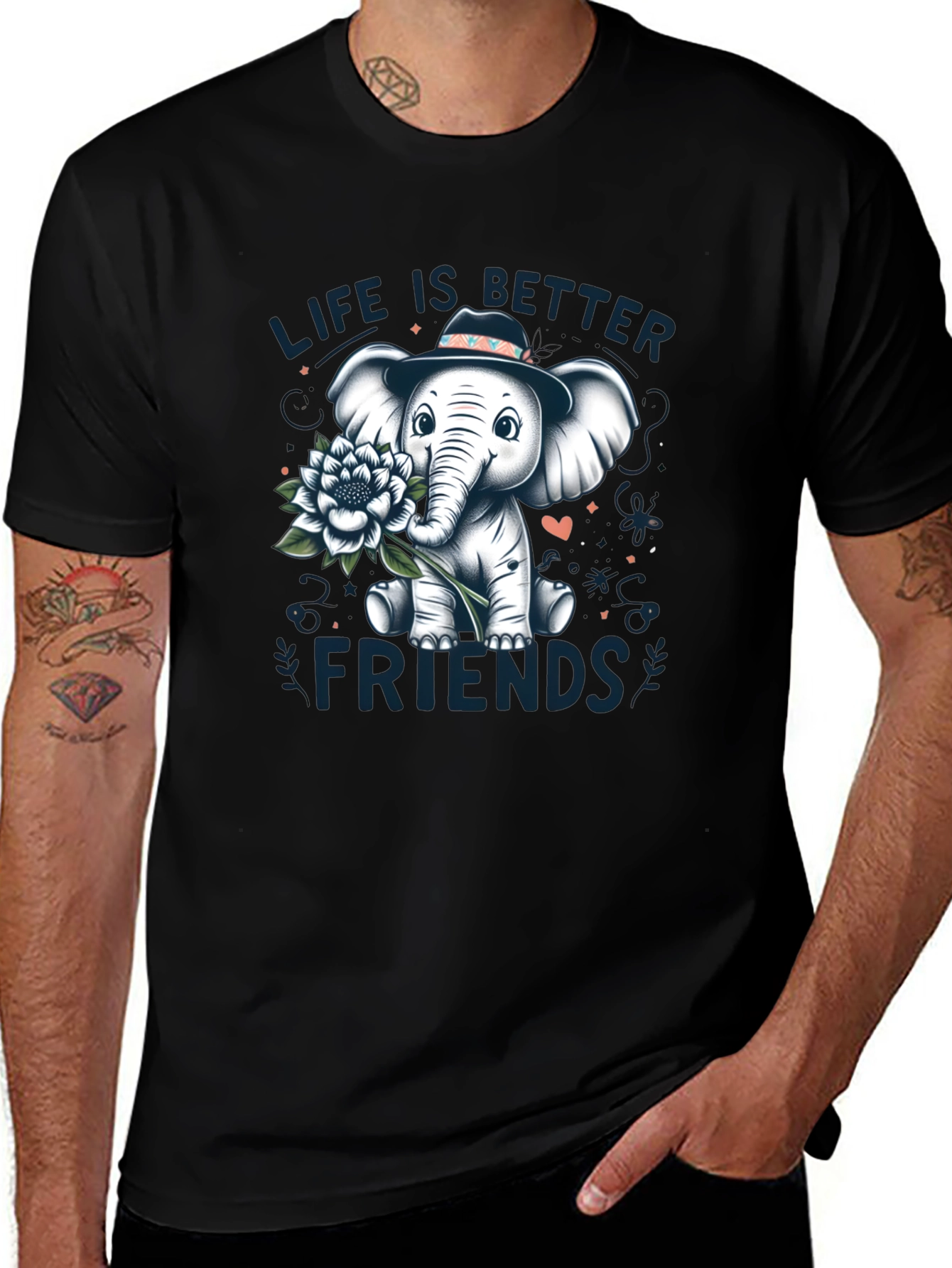 Life is Better With Friends Elephant Graphic Tee