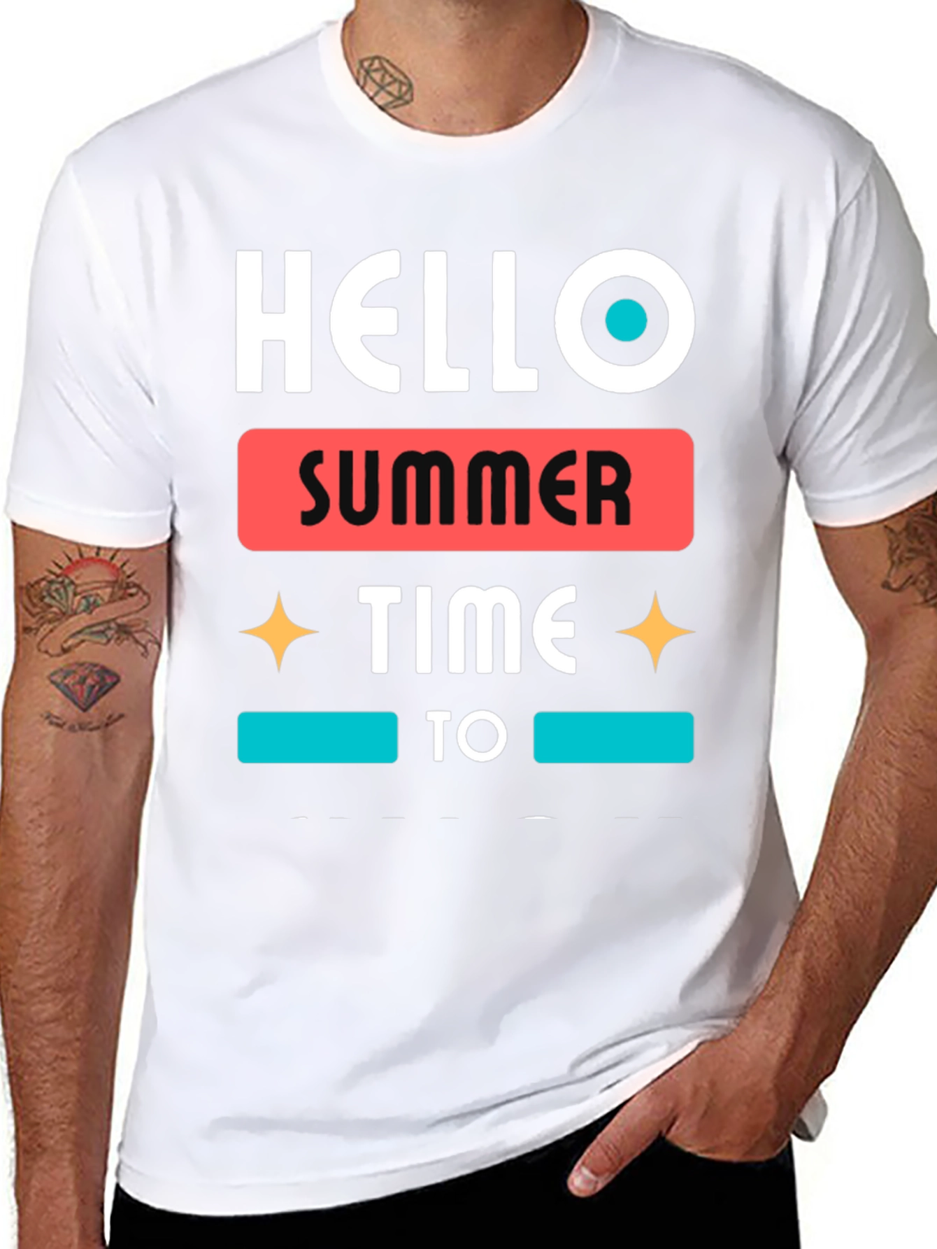 Hello Summer Time Graphic Tee - Stylish Casual Wear
