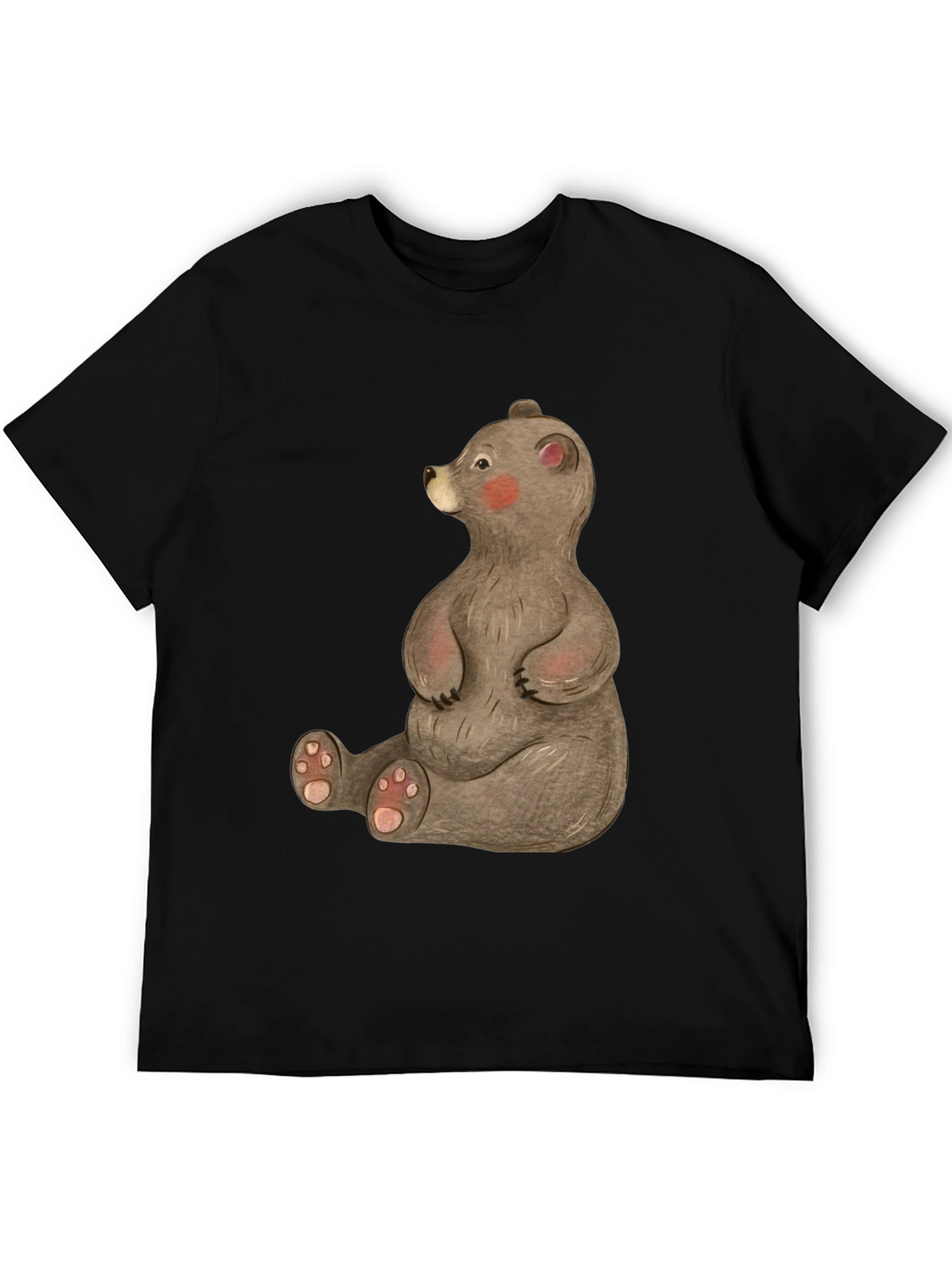 Cute Bear Graphic Tee - Soft Cotton Blend T-Shirt