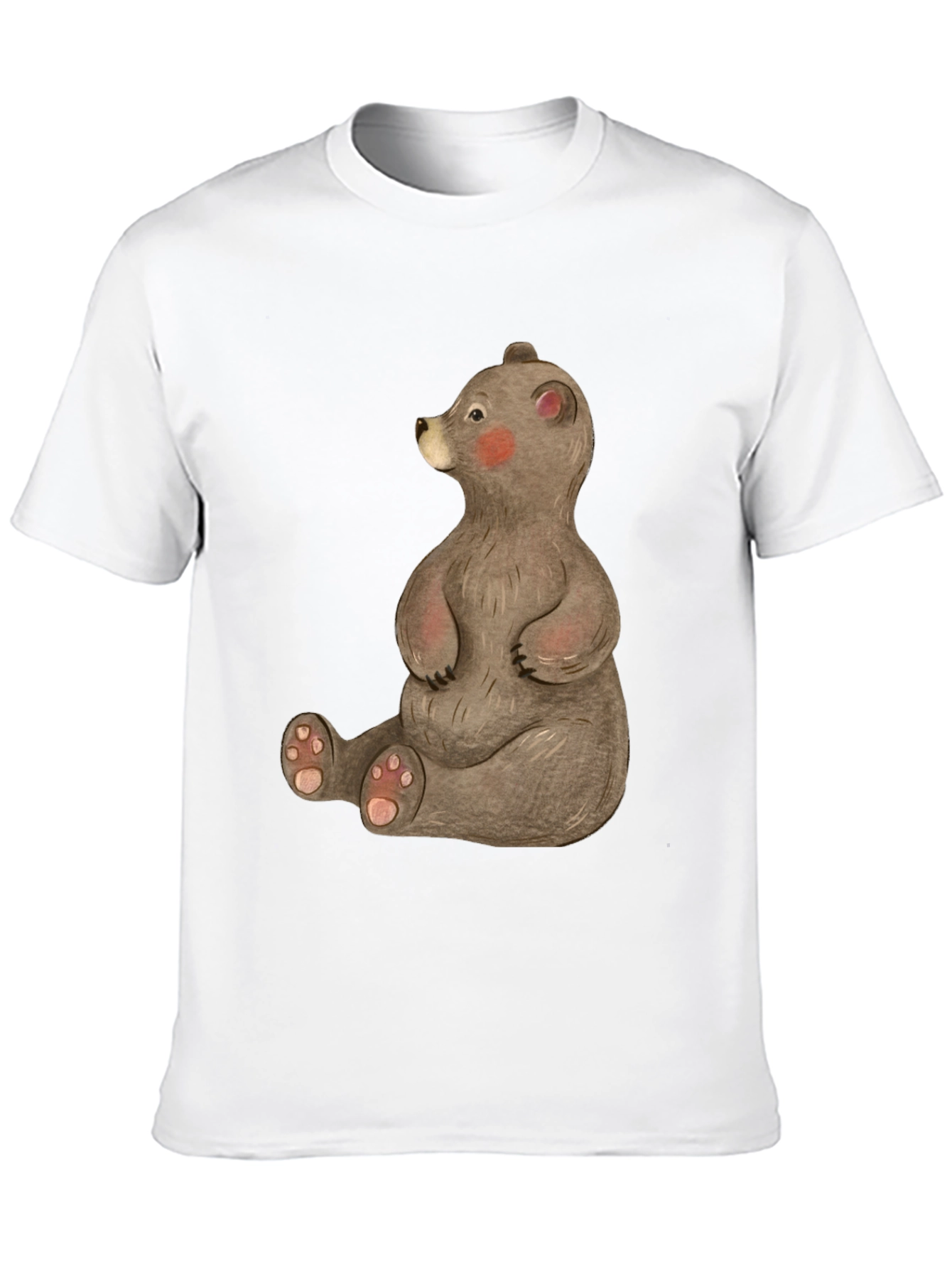 Cute Bear Graphic Tee - Soft Cotton Blend T-Shirt