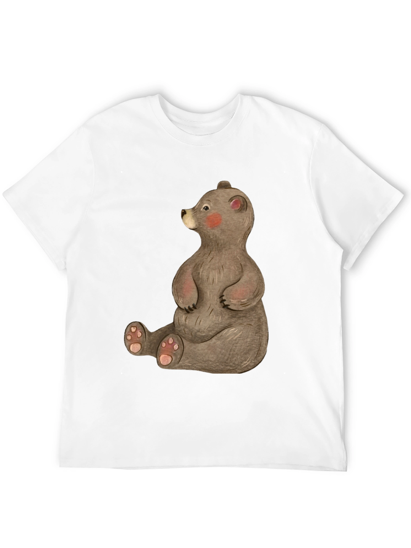 Cute Bear Graphic Tee - Soft Cotton Blend T-Shirt