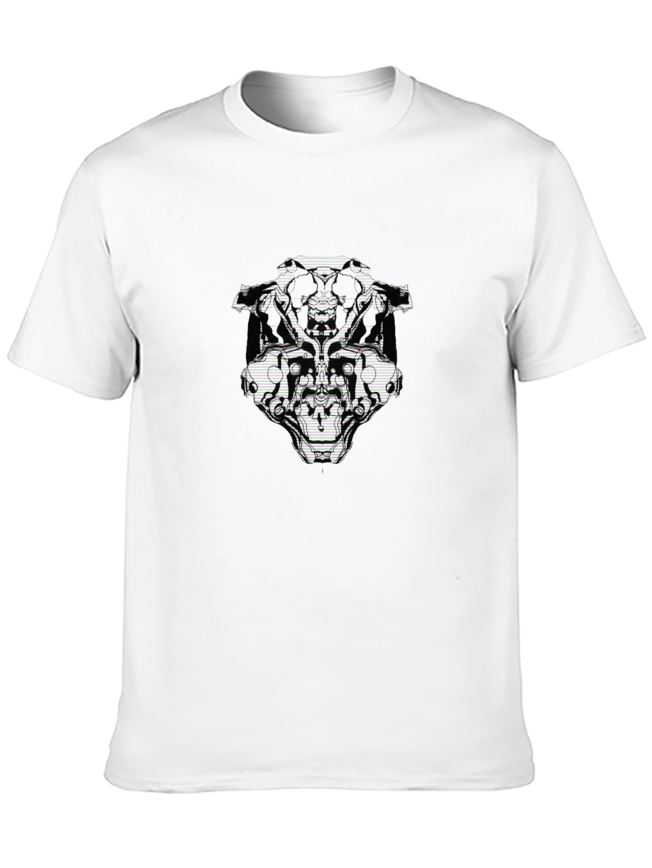 Abstract Graphic Print Black Casual Tee