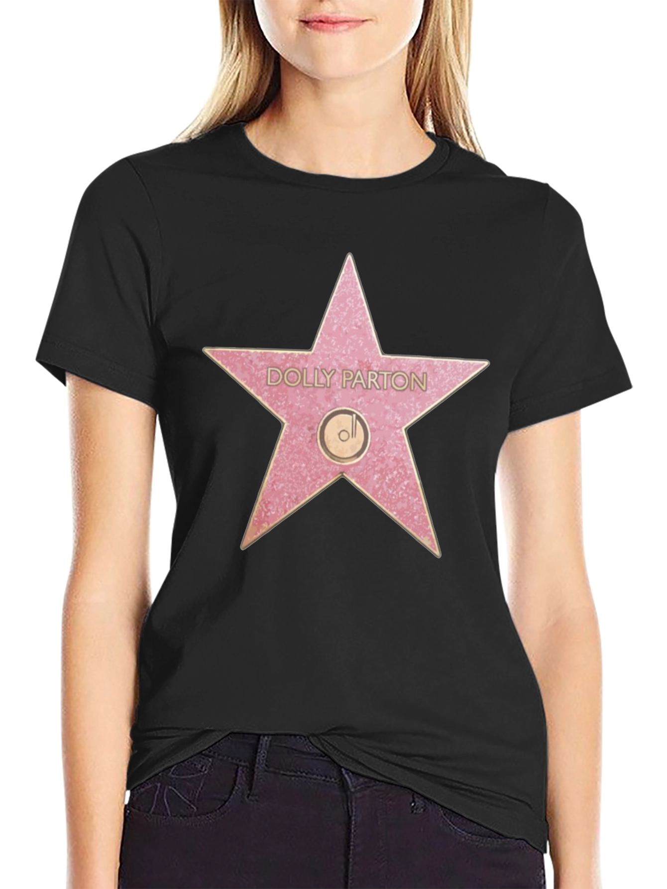 Dolly Parton Star T-Shirt - Black