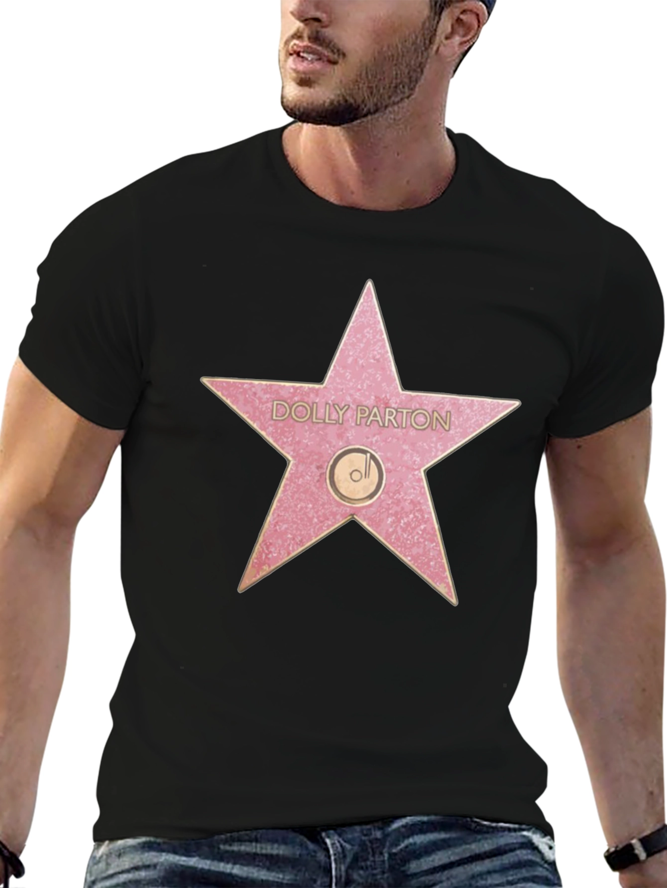 Dolly Parton Star T-Shirt - Black