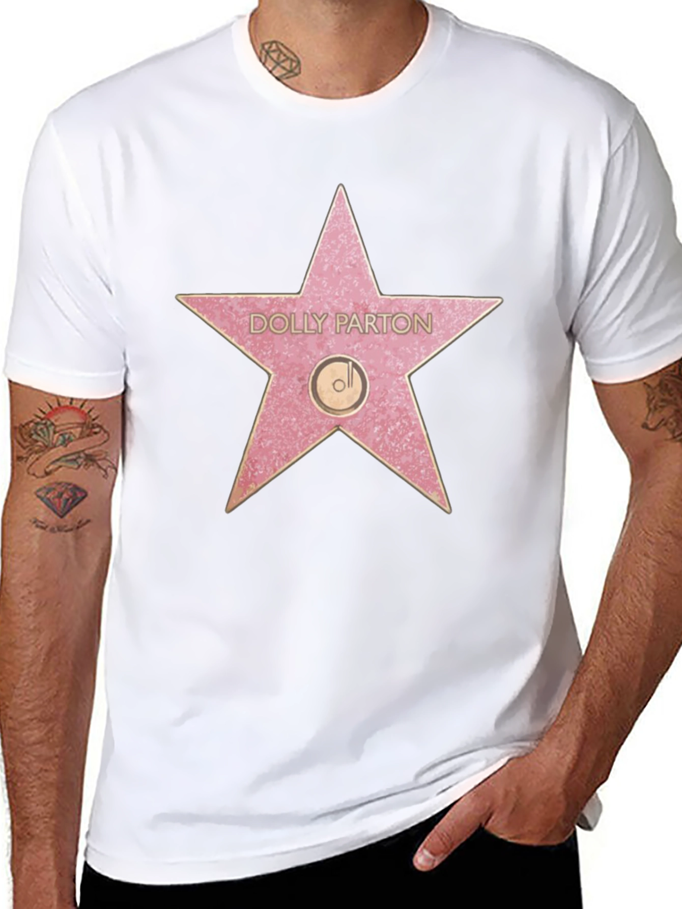 Dolly Parton Star T-Shirt - Black