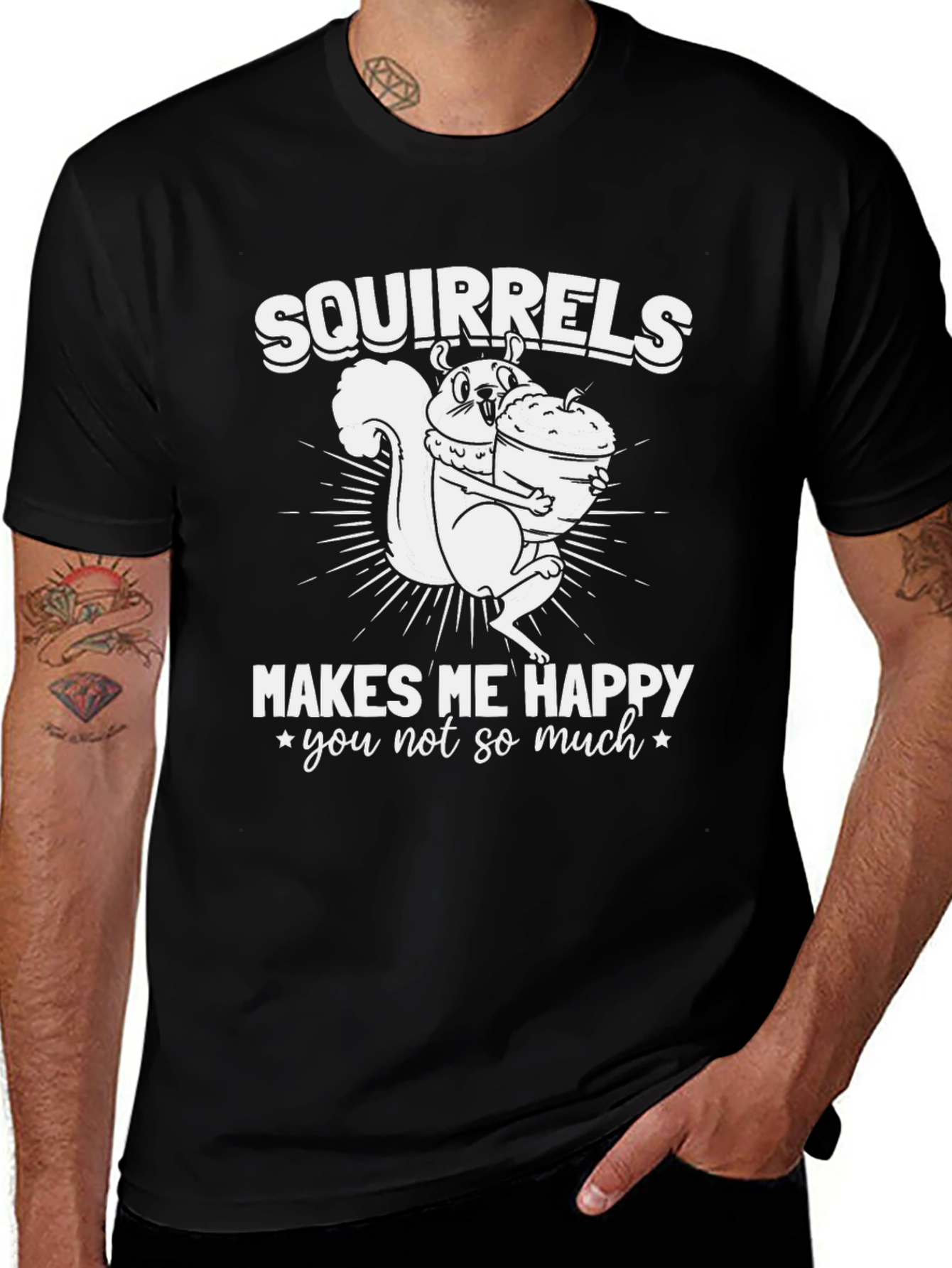 Squirrels Make Me Happy Graphic Tee