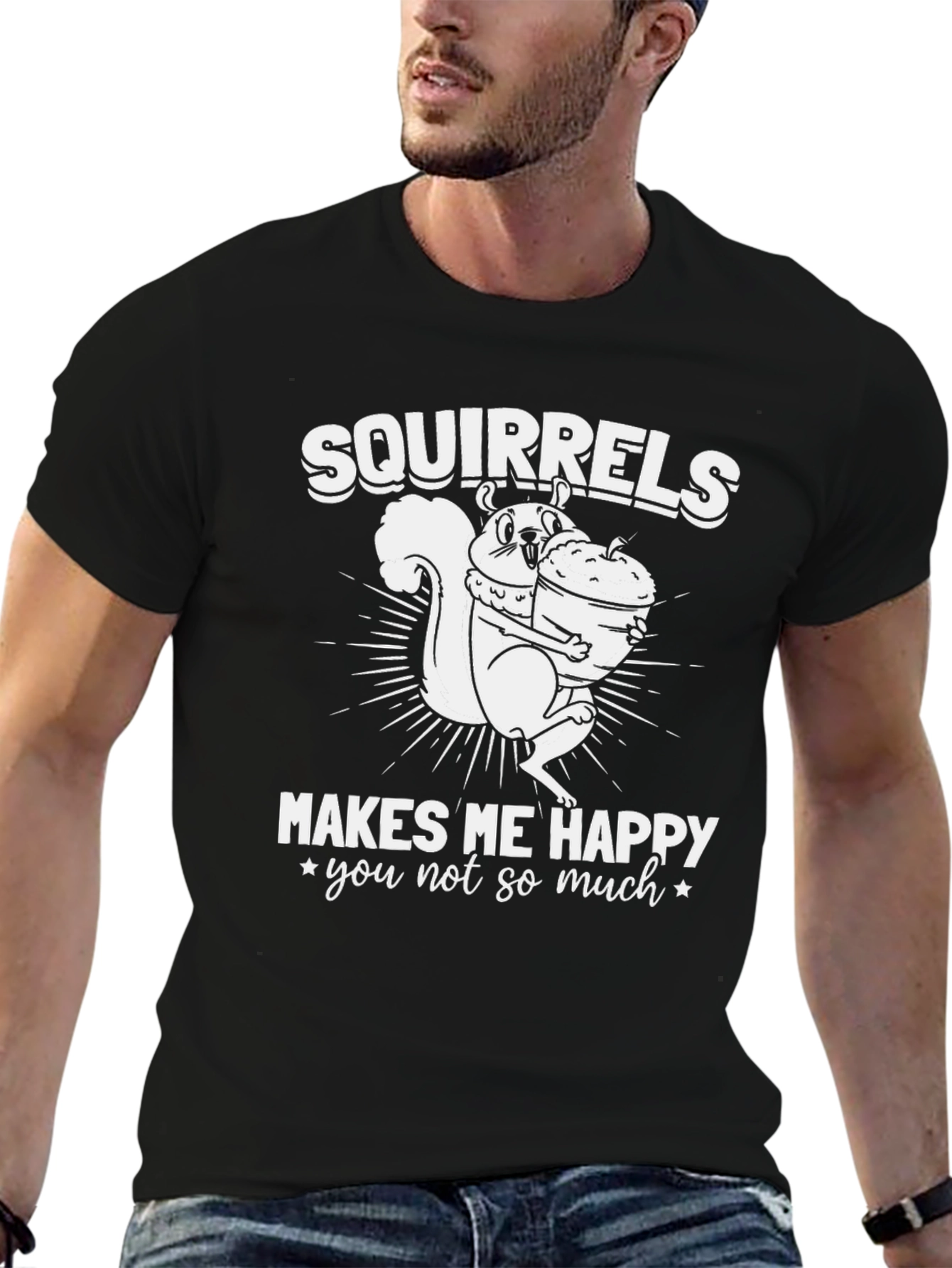 Squirrels Make Me Happy Graphic Tee