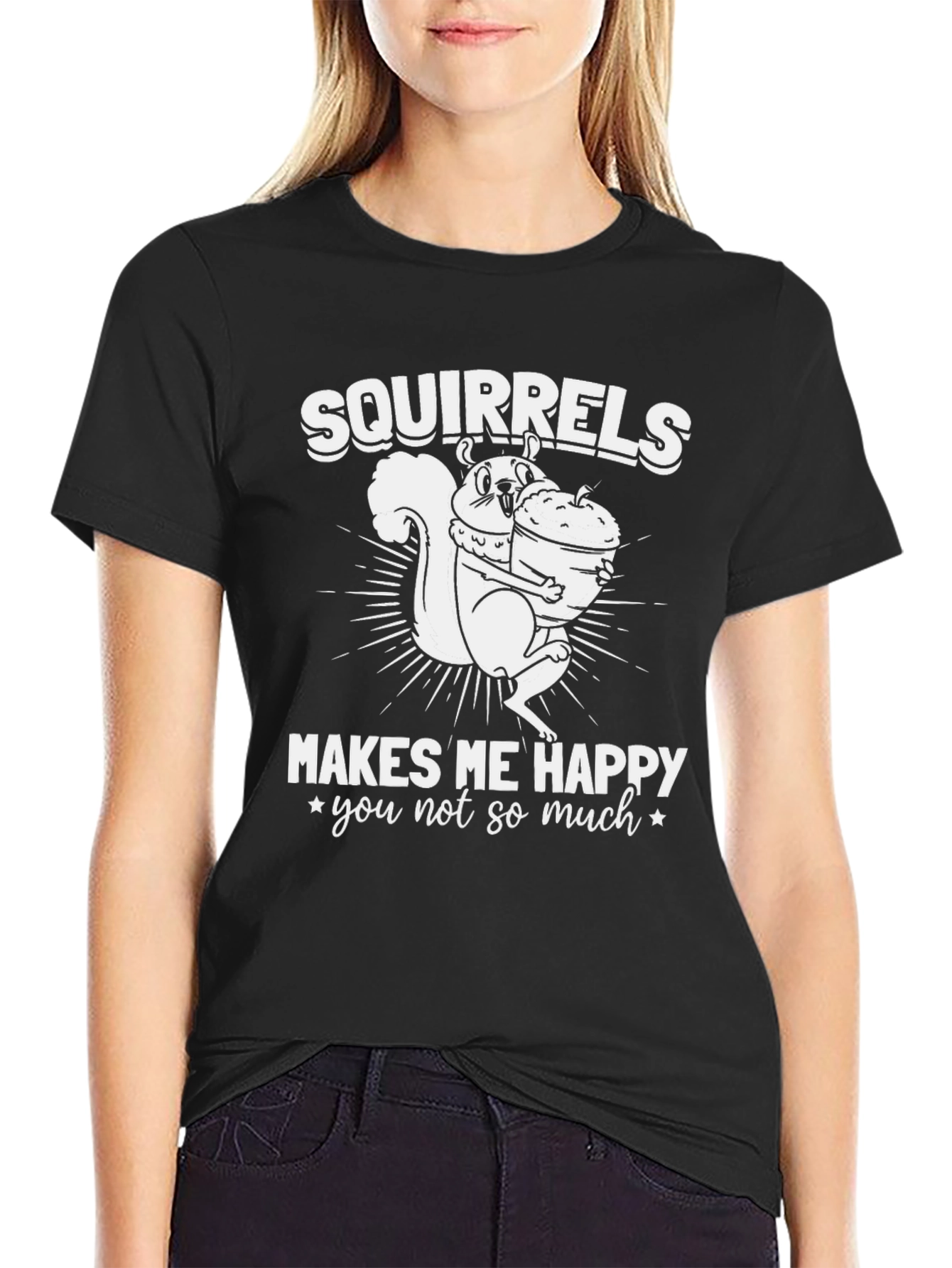 Squirrels Make Me Happy Graphic Tee