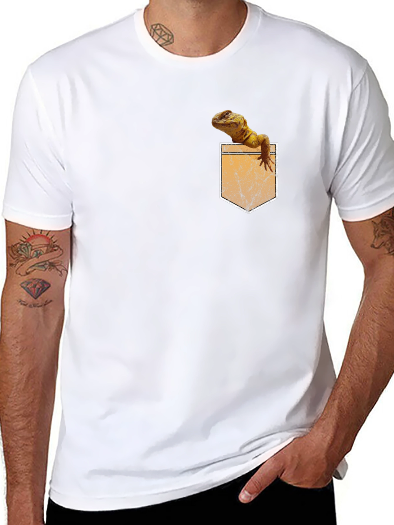 Lizard Pocket T-Shirt - Novelty Tee