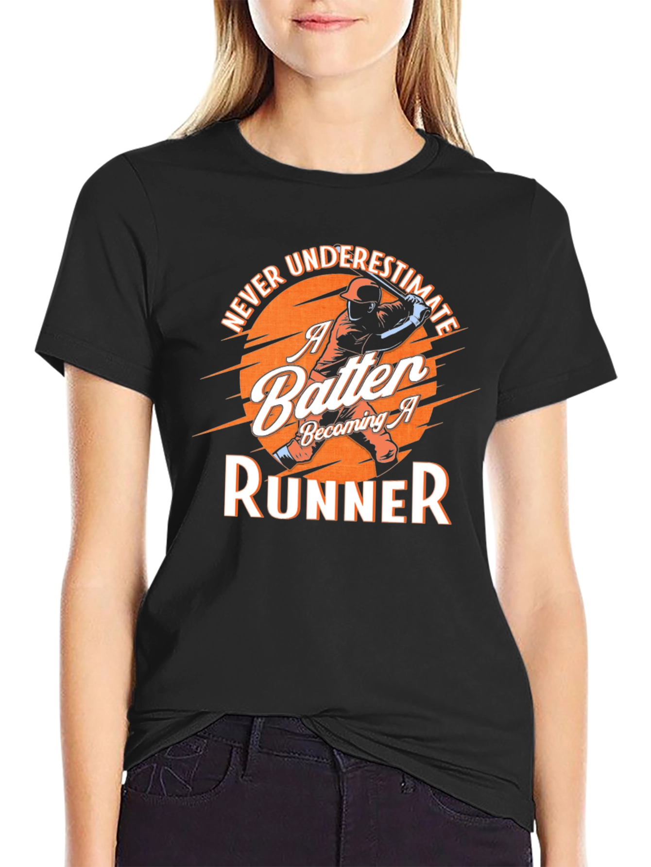 Batter to Runner Baseball Graphic T-Shirt