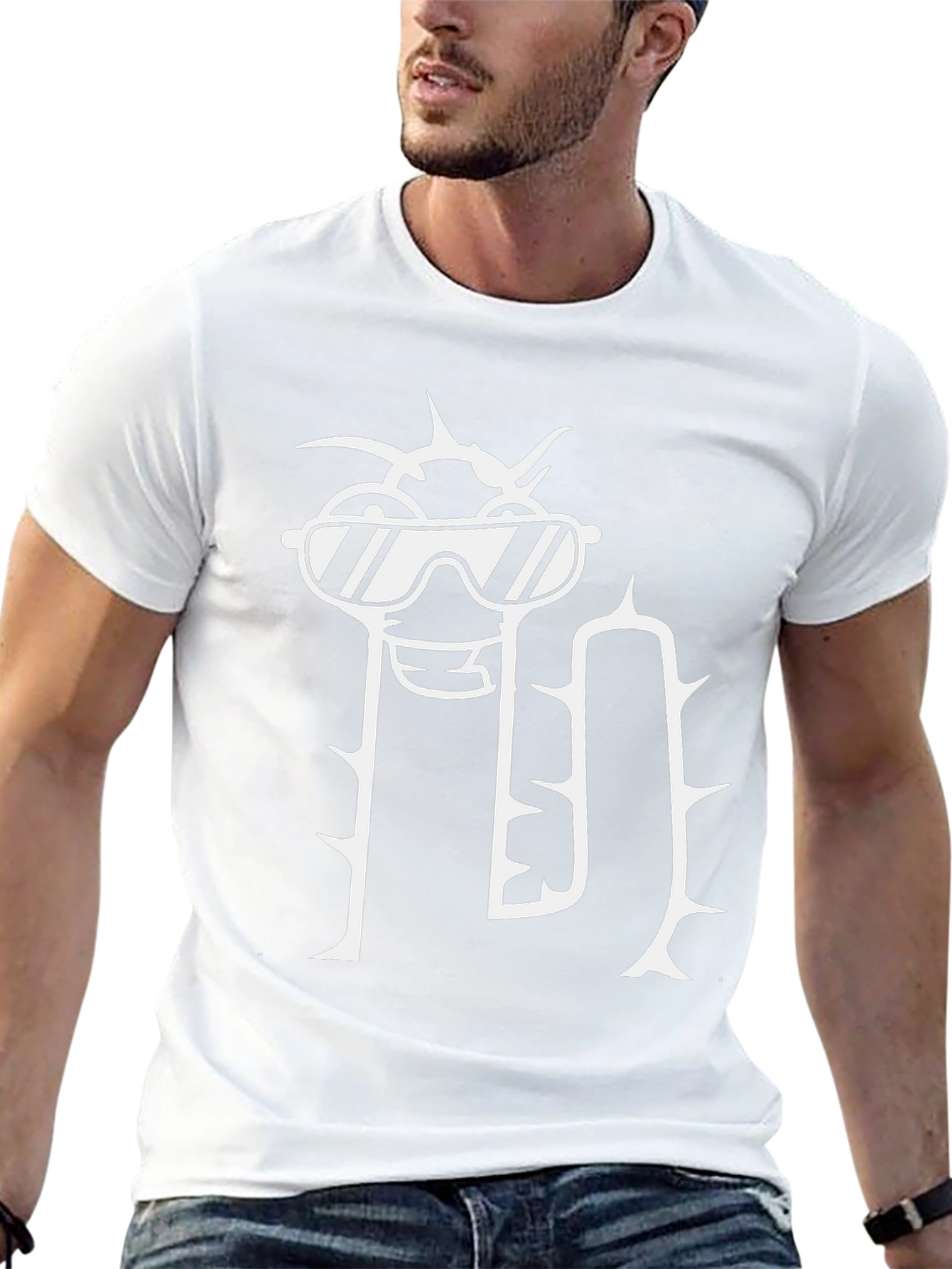 Cool Cactus Graphic T-Shirt - Mens Black Tee