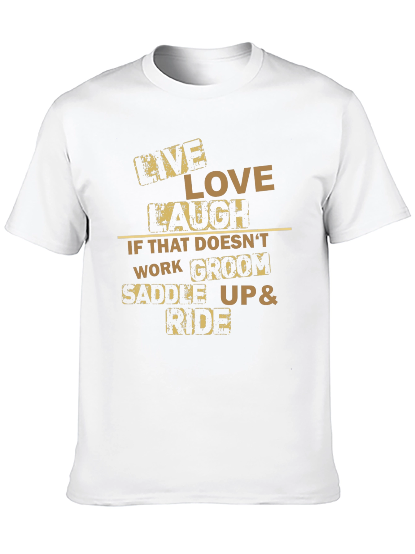 Live Love Laugh Horse Riding T-Shirt