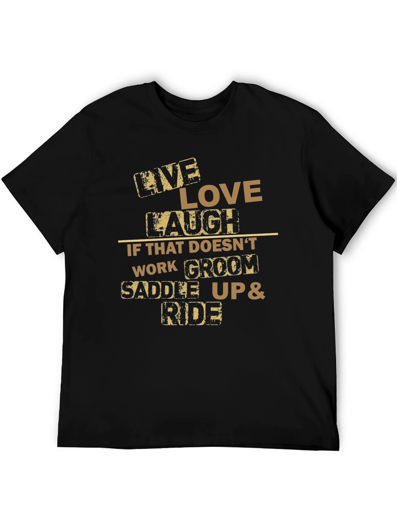 Live Love Laugh Horse Riding T-Shirt