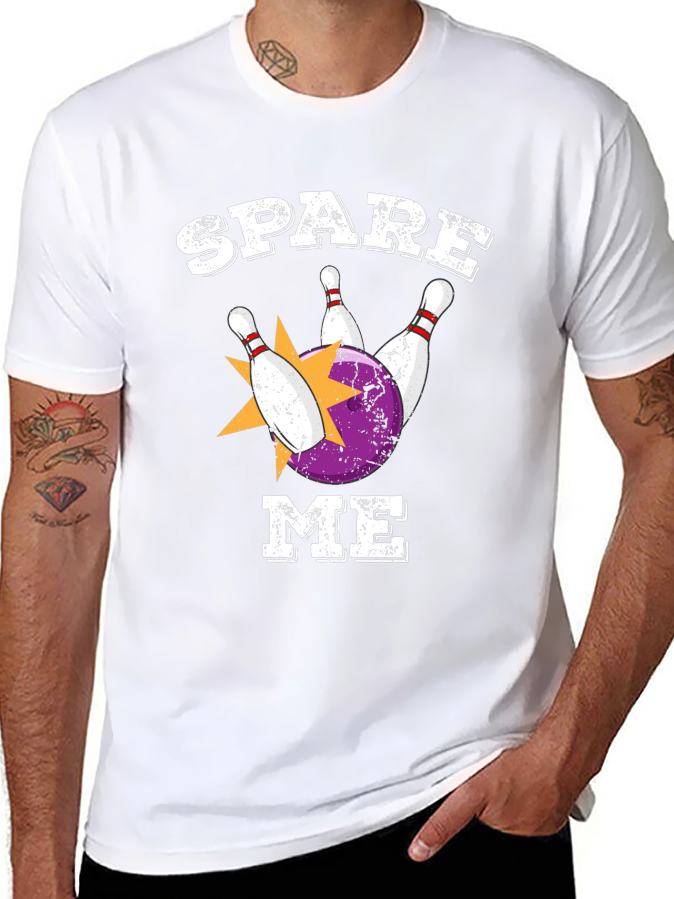 Spare Me Bowling T-Shirt - Strike Design