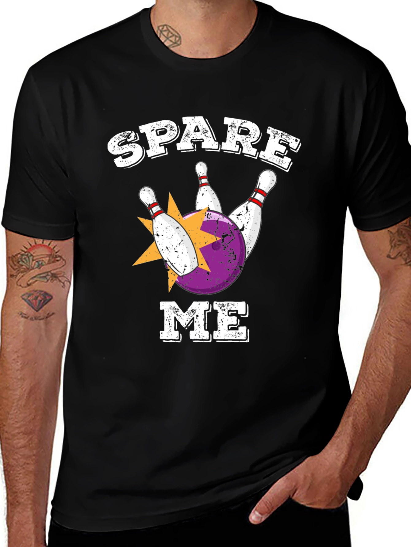Spare Me Bowling T-Shirt - Strike Design