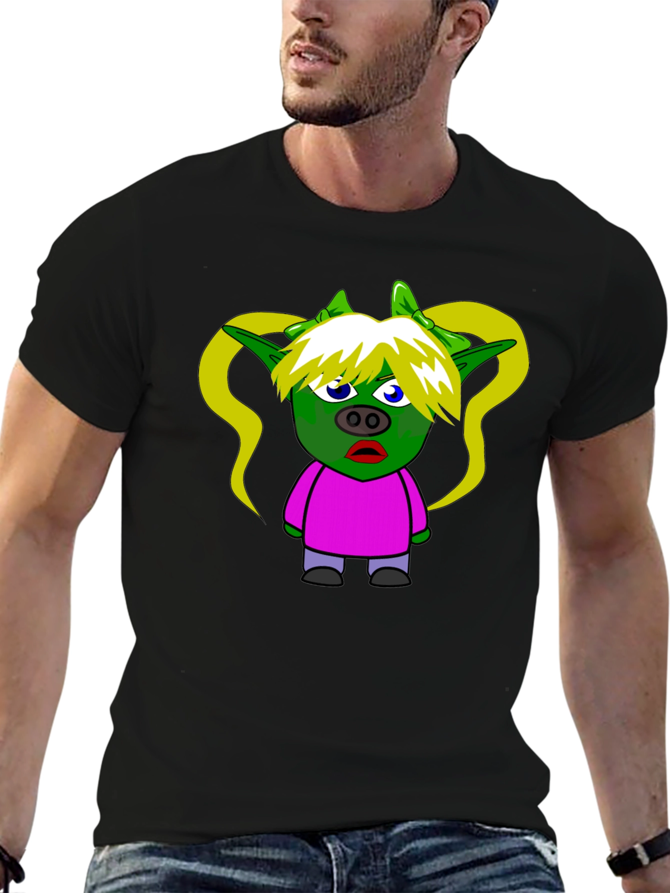 Cartoon Goblin T-Shirt - Black