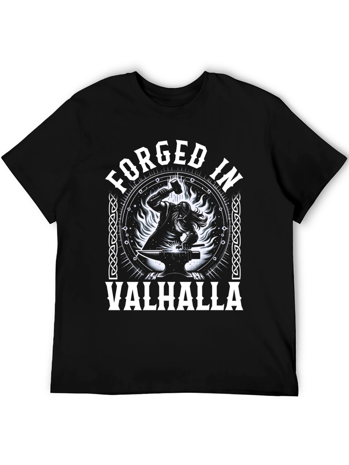 Forged in Valhalla Black Graphic Tee