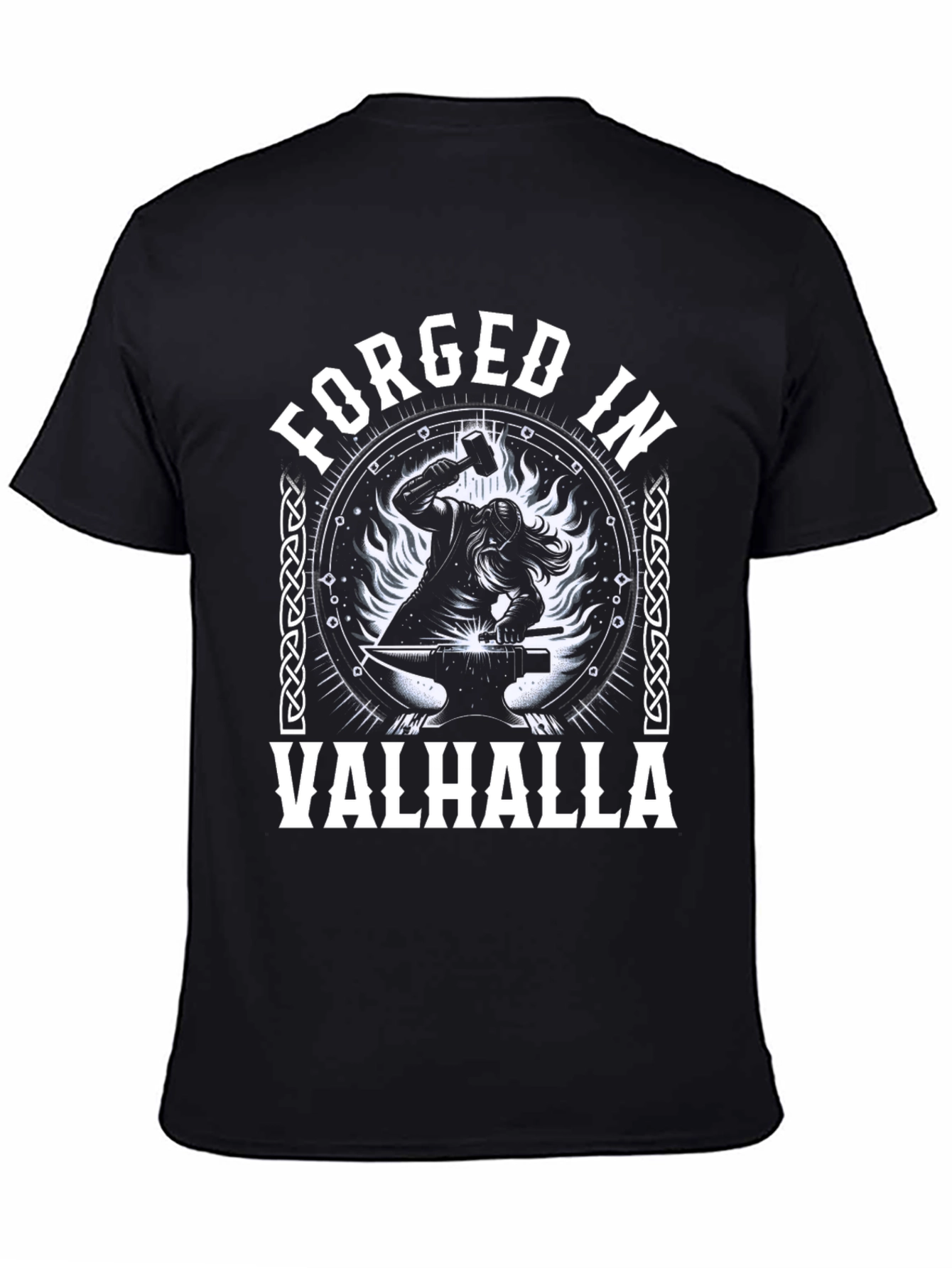 Forged in Valhalla Black Graphic Tee