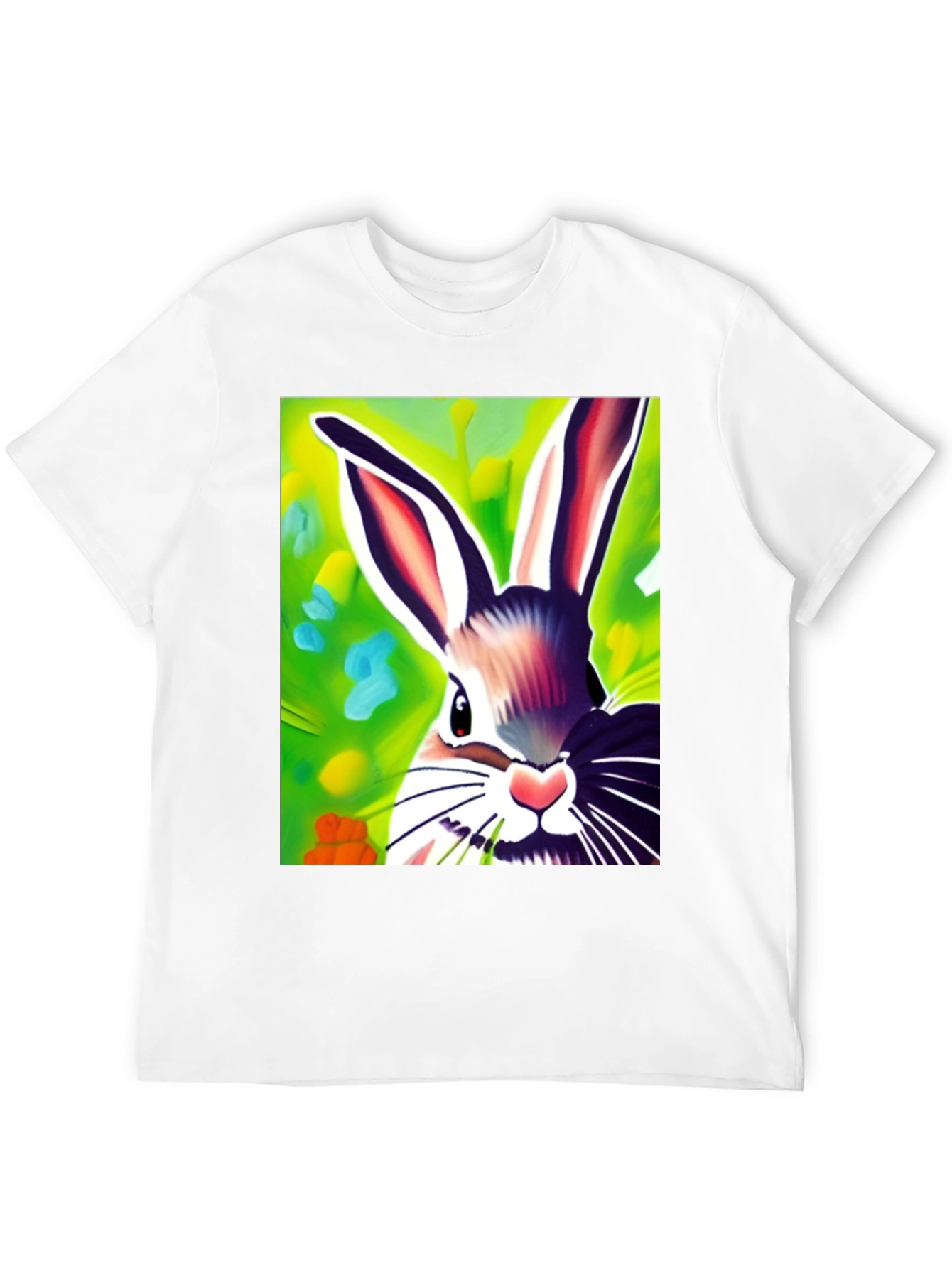 Vibrant Bunny Graphic Tee - Unisex Cotton Shirt