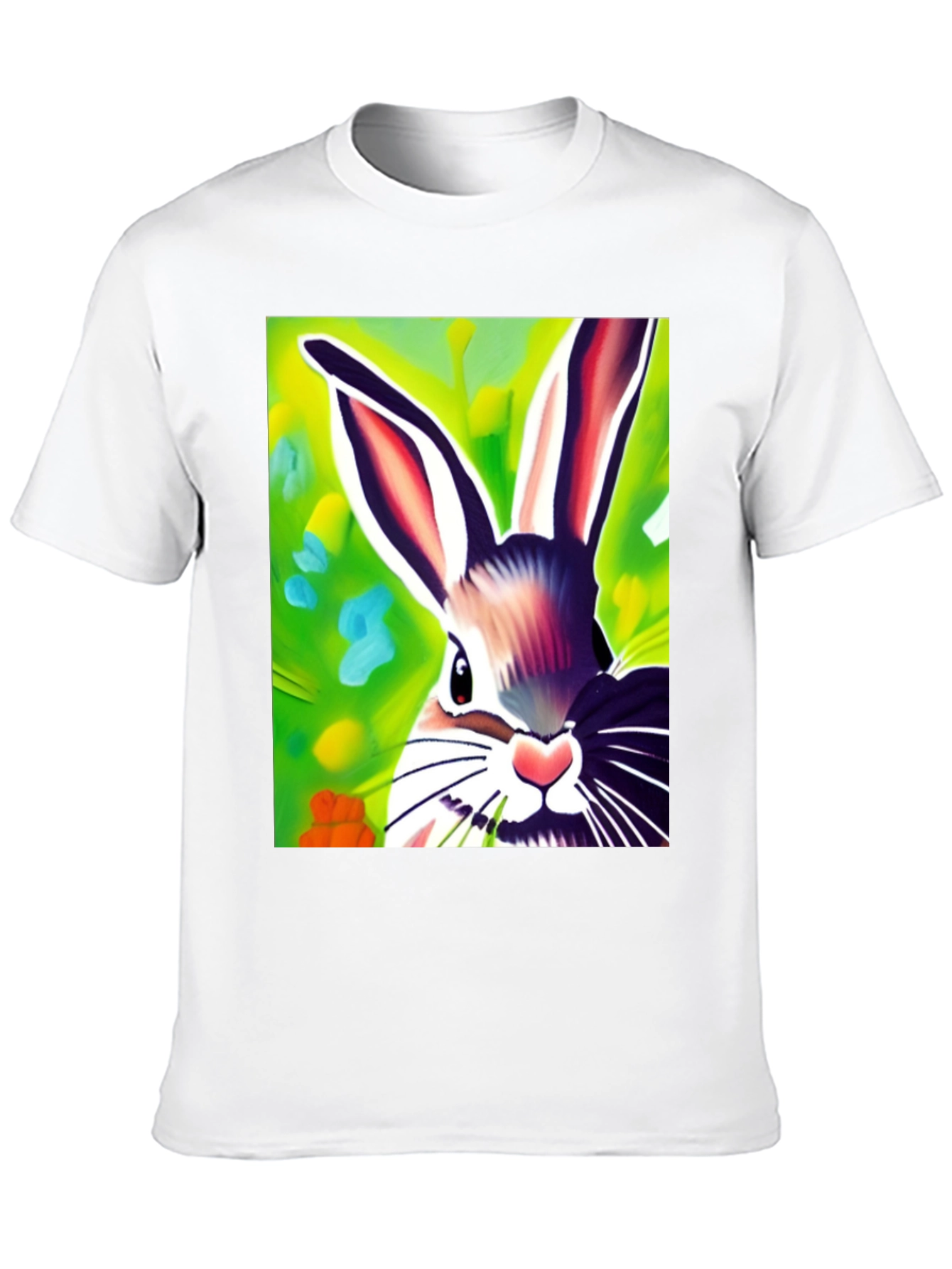 Vibrant Bunny Graphic Tee - Unisex Cotton Shirt