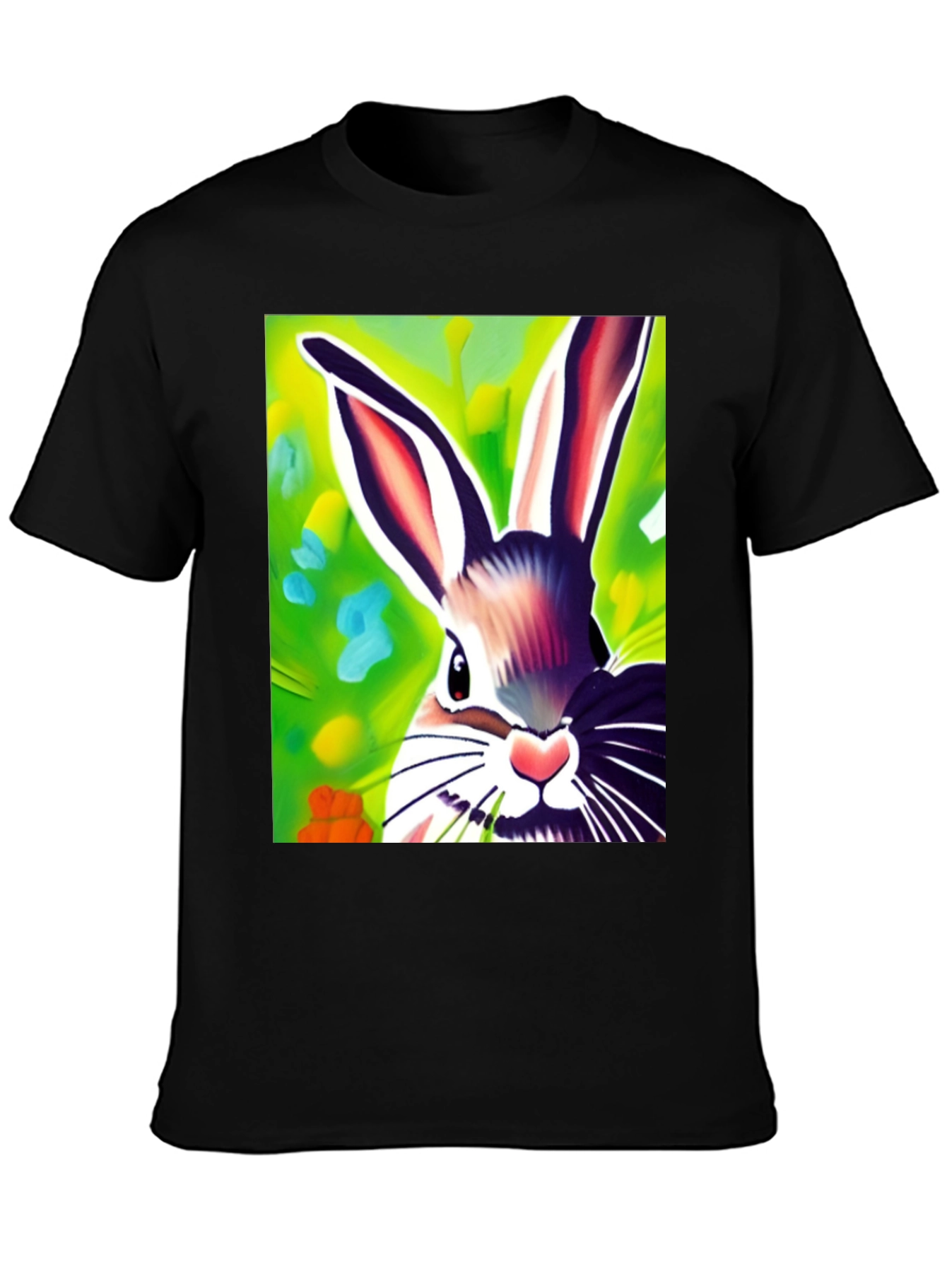 Vibrant Bunny Graphic Tee - Unisex Cotton Shirt