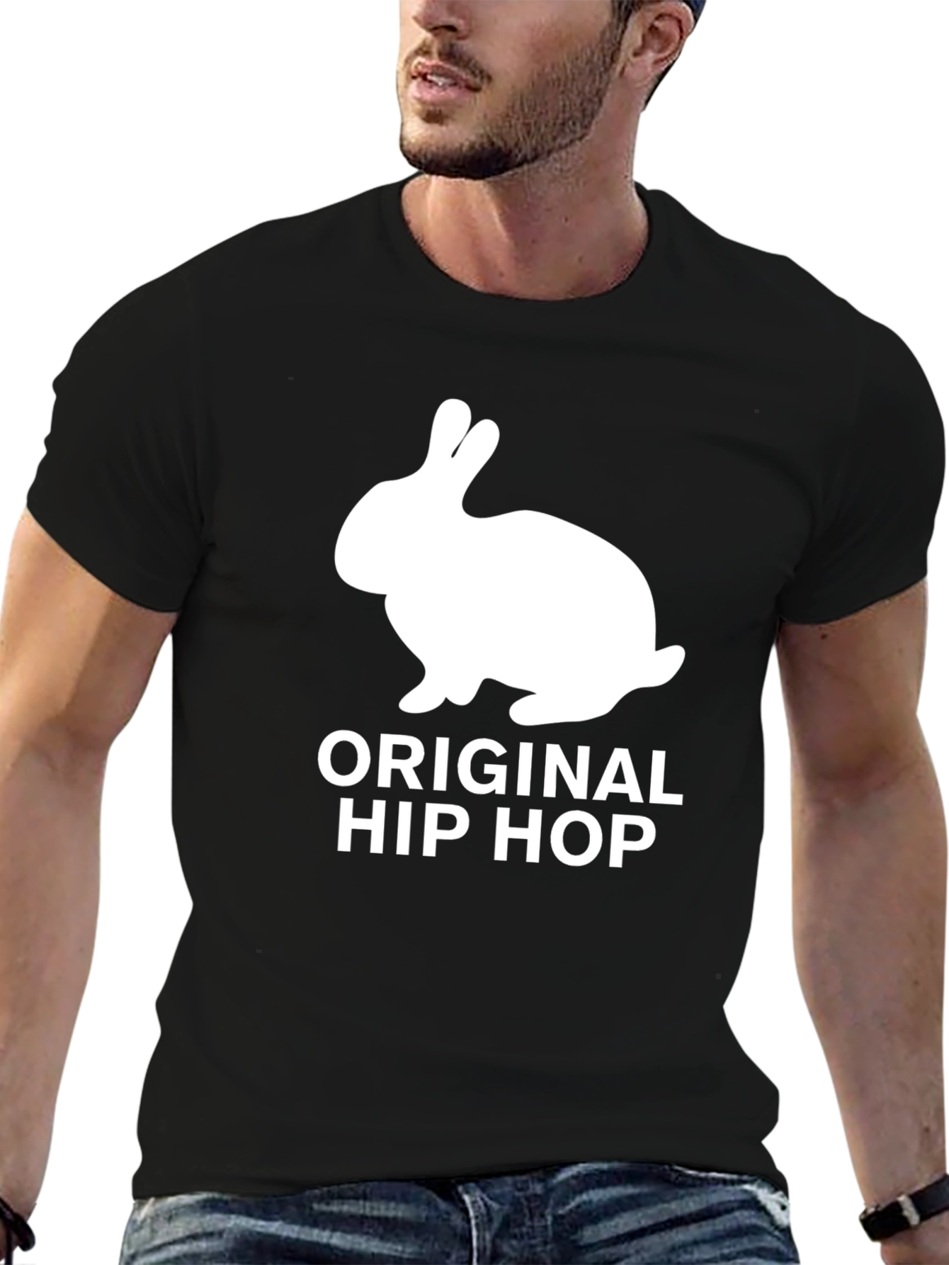 Original Hip Hop Rabbit Black T-Shirt
